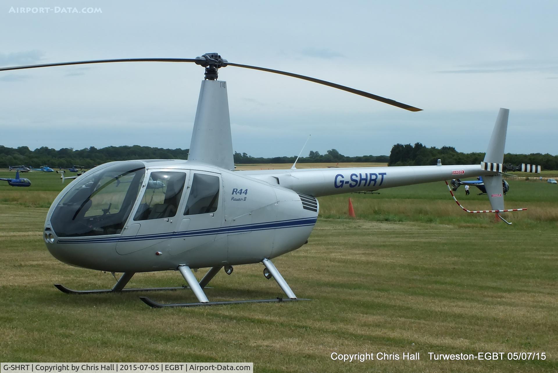 G-SHRT, 2004 Robinson R44 II C/N 10473, ferrying race fans to the British F1 Grand Prix at Silverstone