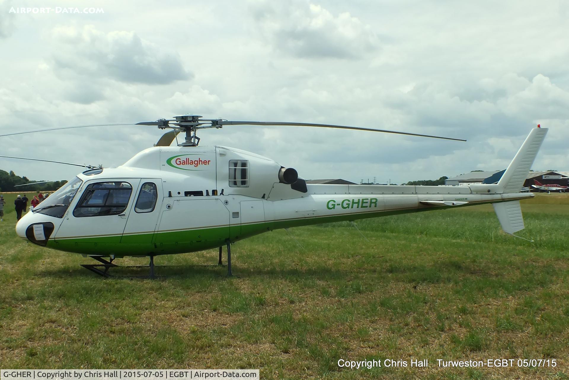 G-GHER, 1998 Eurocopter AS-355N Ecureuil 2 C/N 5658, ferrying race fans to the British F1 Grand Prix at Silverstone