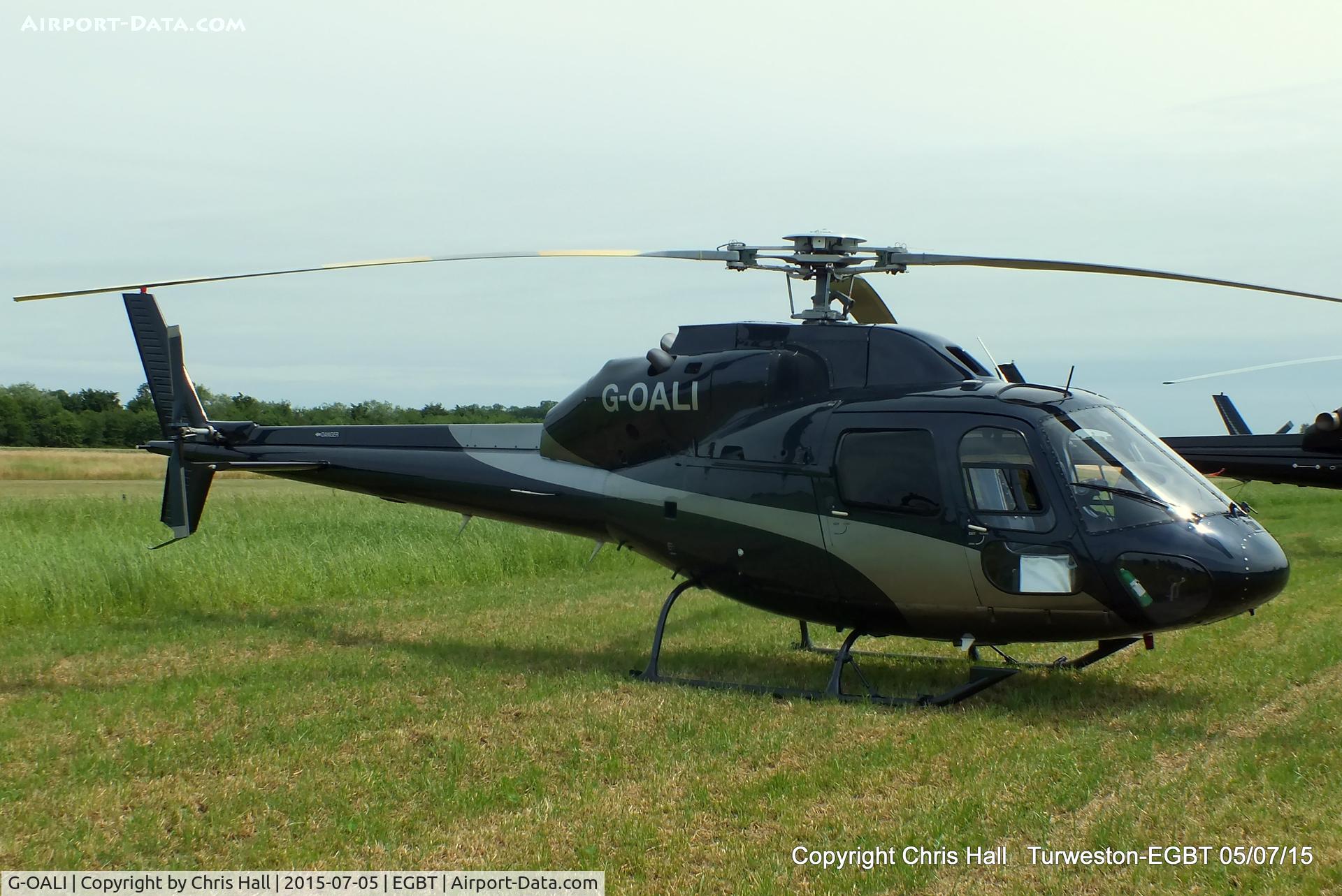 G-OALI, 1981 Aerospatiale AS-355F-1 Ecureuil 2 C/N 5115, ferrying race fans to the British F1 Grand Prix at Silverstone