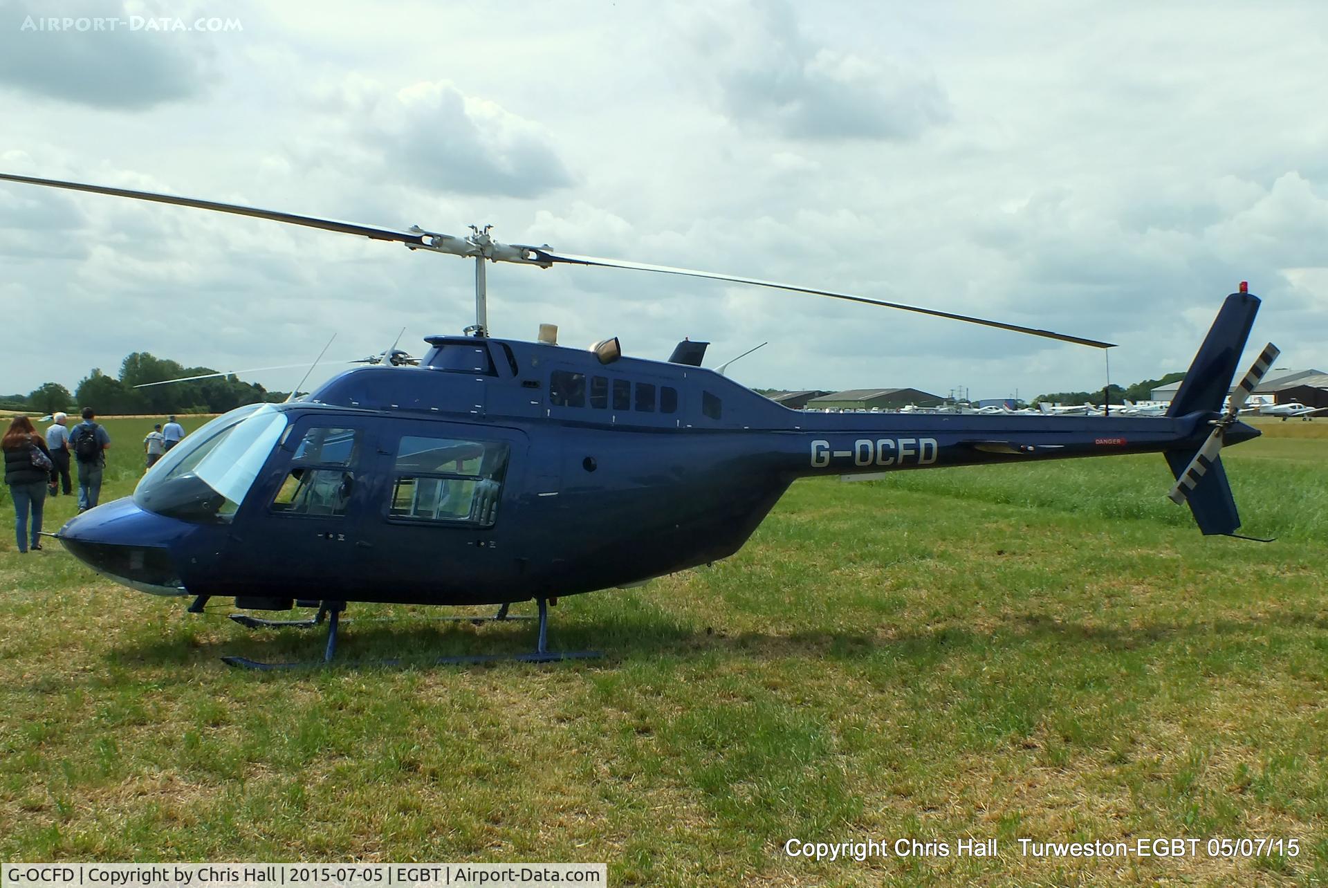 G-OCFD, 1980 Bell 206B JetRanger III C/N 3165, ferrying race fans to the British F1 Grand Prix at Silverstone
