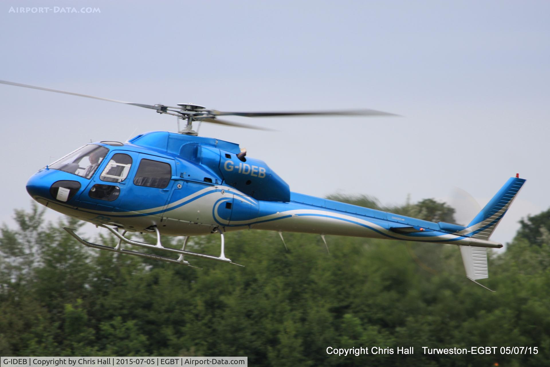 G-IDEB, 1982 Aerospatiale AS-355F-1 Twin Ecureuil C/N 5192, ferrying race fans to the British F1 Grand Prix at Silverstone