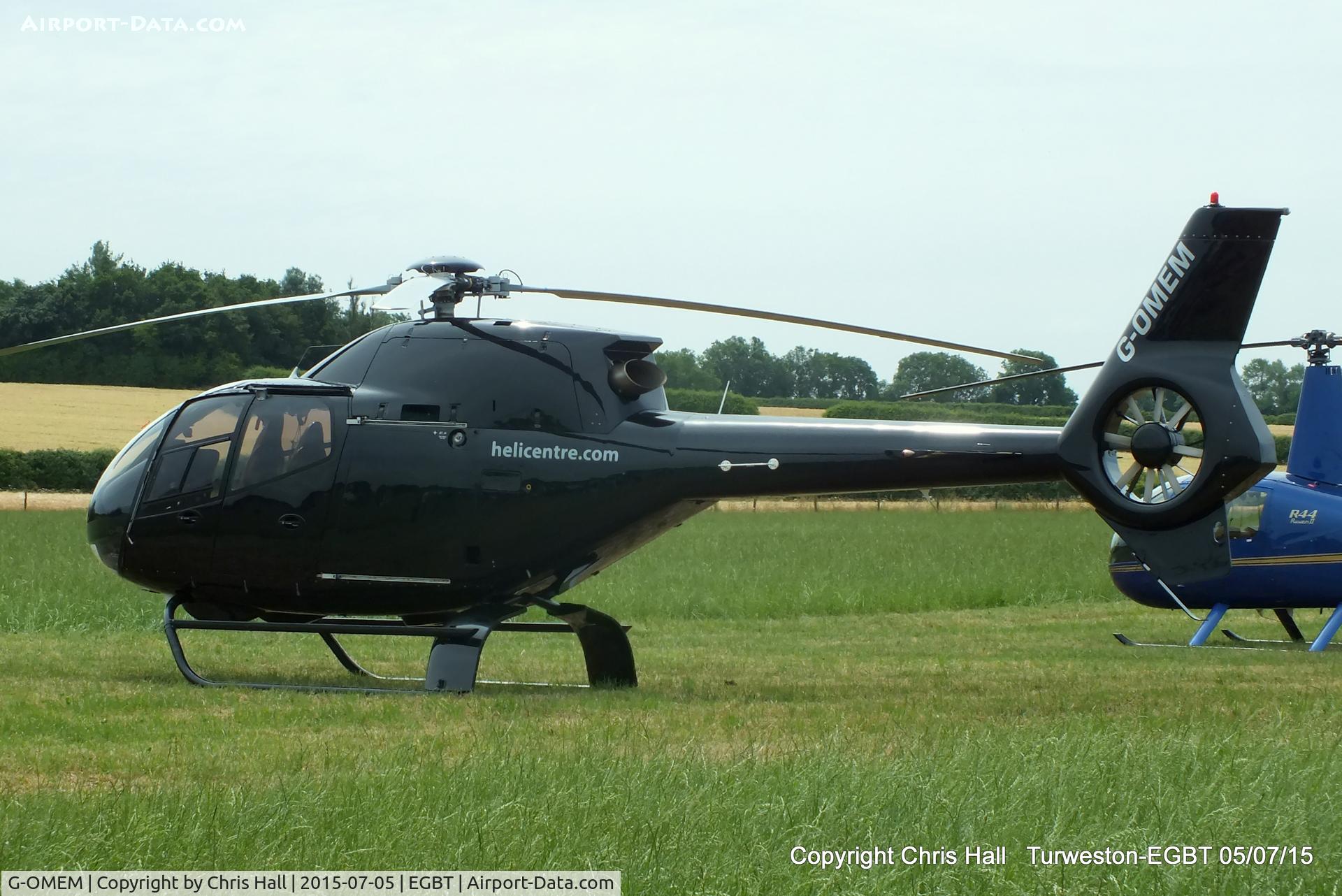G-OMEM, 1998 Eurocopter EC-120B Colibri C/N 1006, ferrying race fans to the British F1 Grand Prix at Silverstone