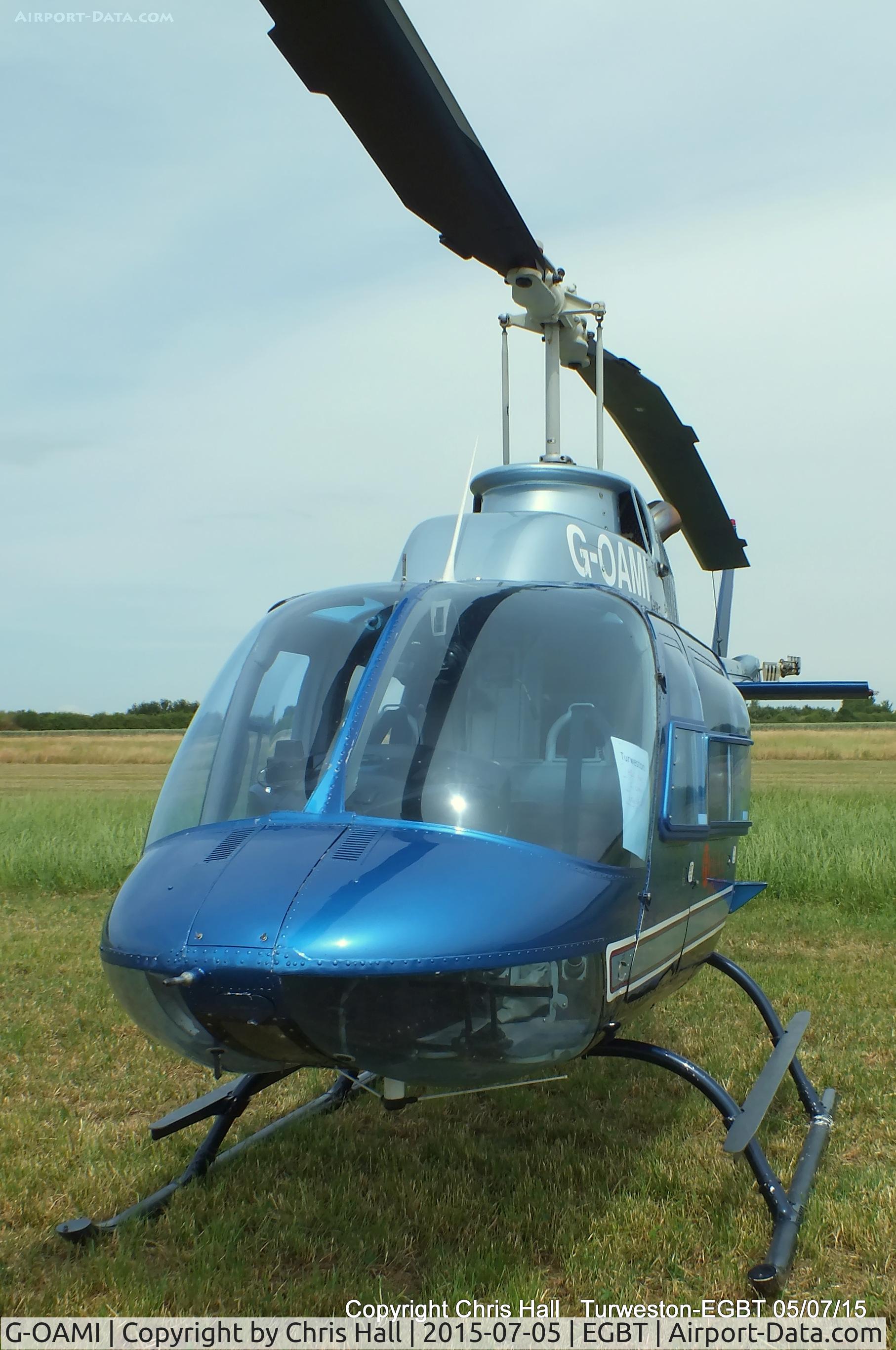 G-OAMI, 1968 Bell 206B JetRanger II C/N 464, ferrying race fans to the British F1 Grand Prix at Silverstone