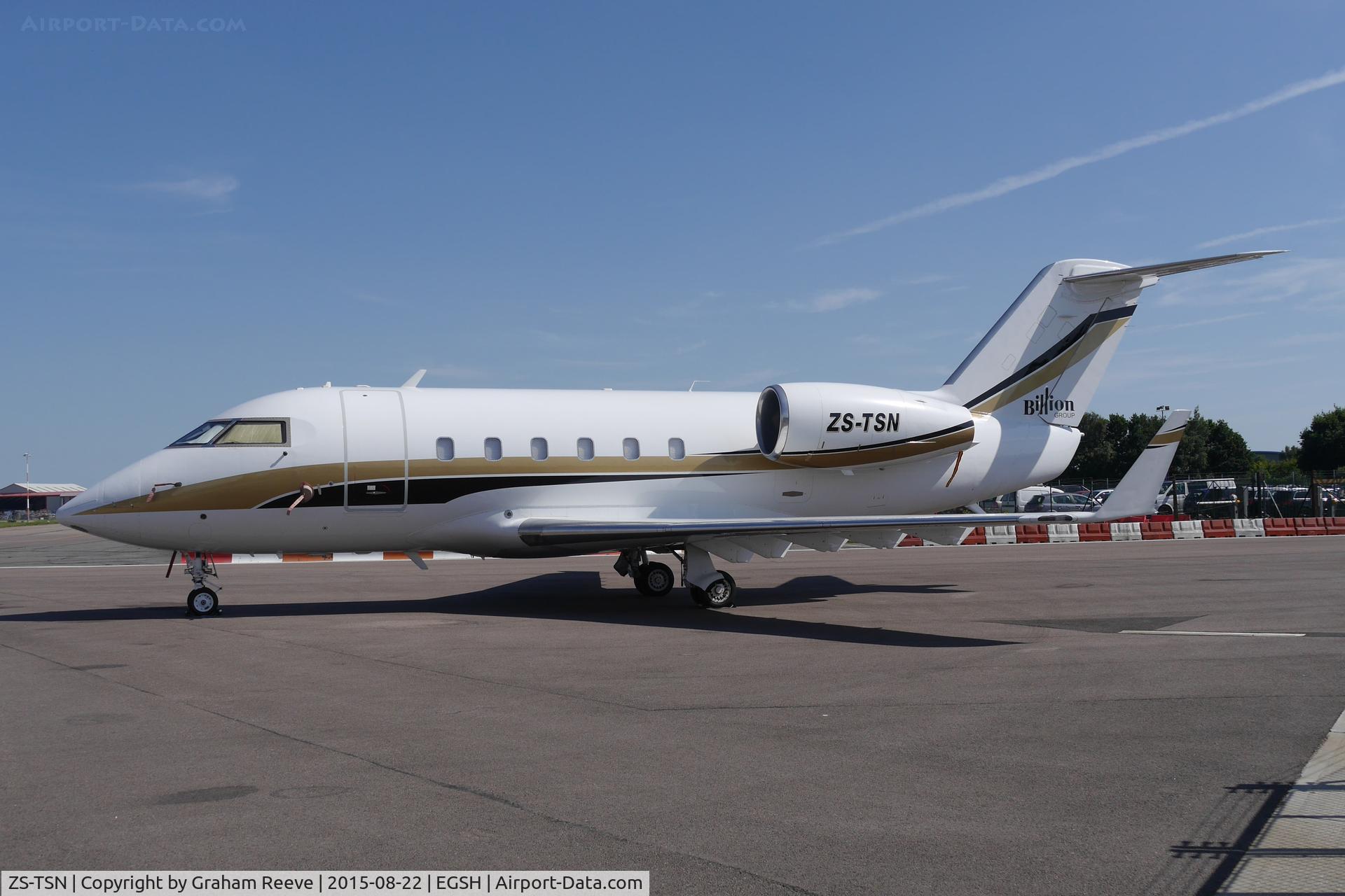 ZS-TSN, 1982 Canadair Challenger 600S (CL-600-1A11) C/N 1071, Parked at Norwich.