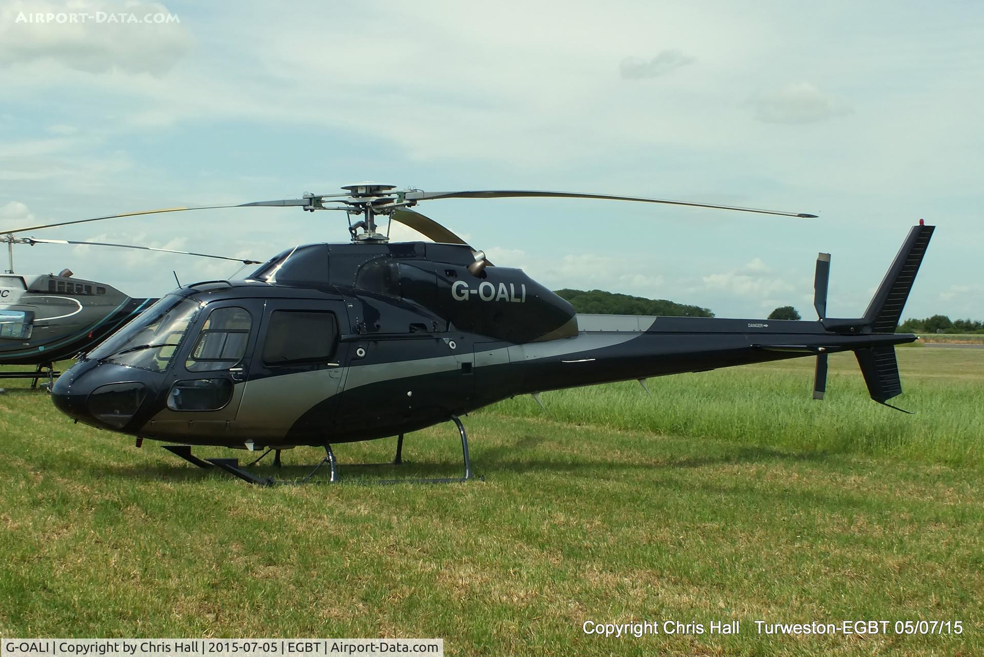 G-OALI, 1981 Aerospatiale AS-355F-1 Ecureuil 2 C/N 5115, ferrying race fans to the British F1 Grand Prix at Silverstone
