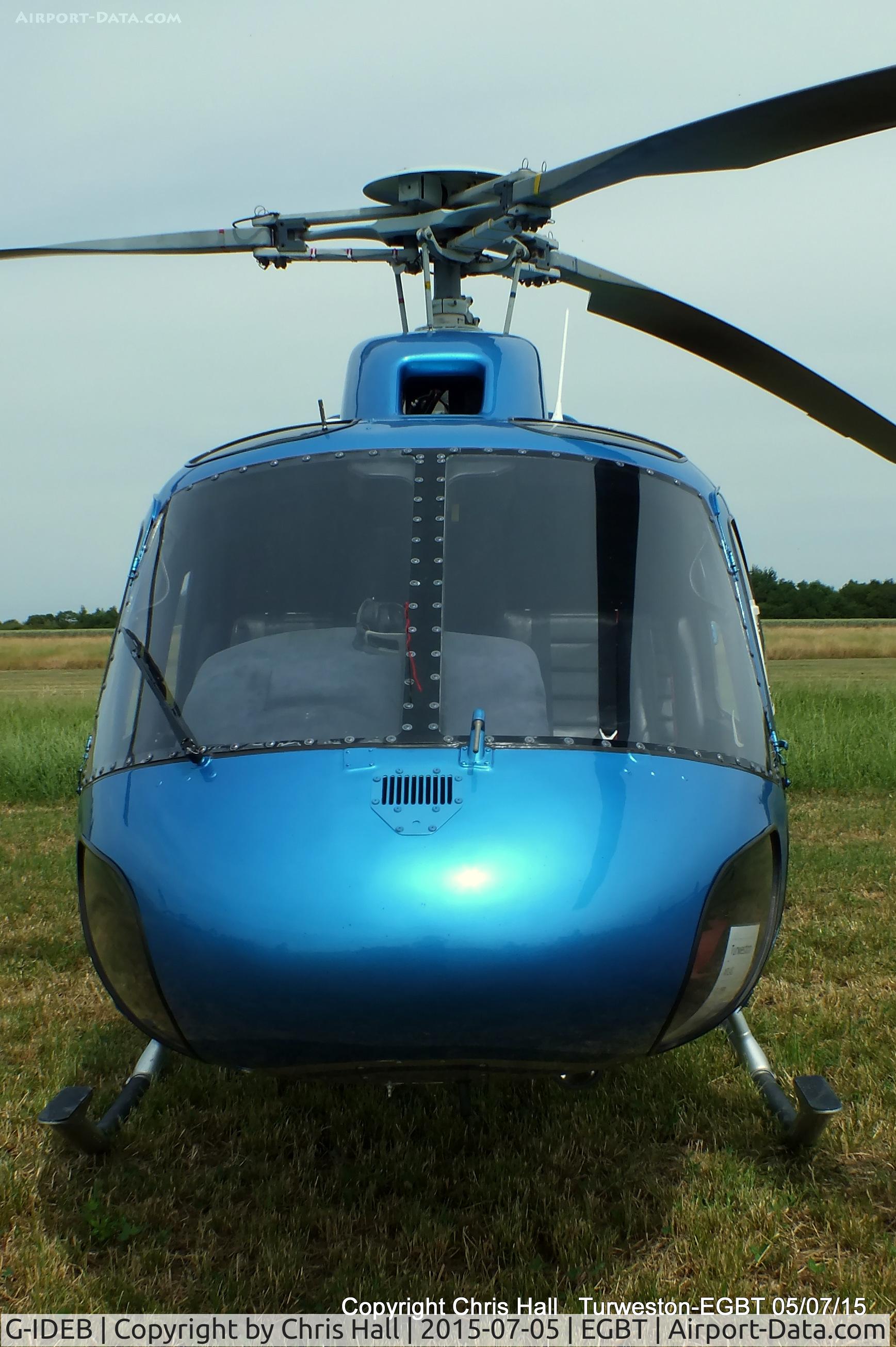 G-IDEB, 1982 Aerospatiale AS-355F-1 Twin Ecureuil C/N 5192, ferrying race fans to the British F1 Grand Prix at Silverstone