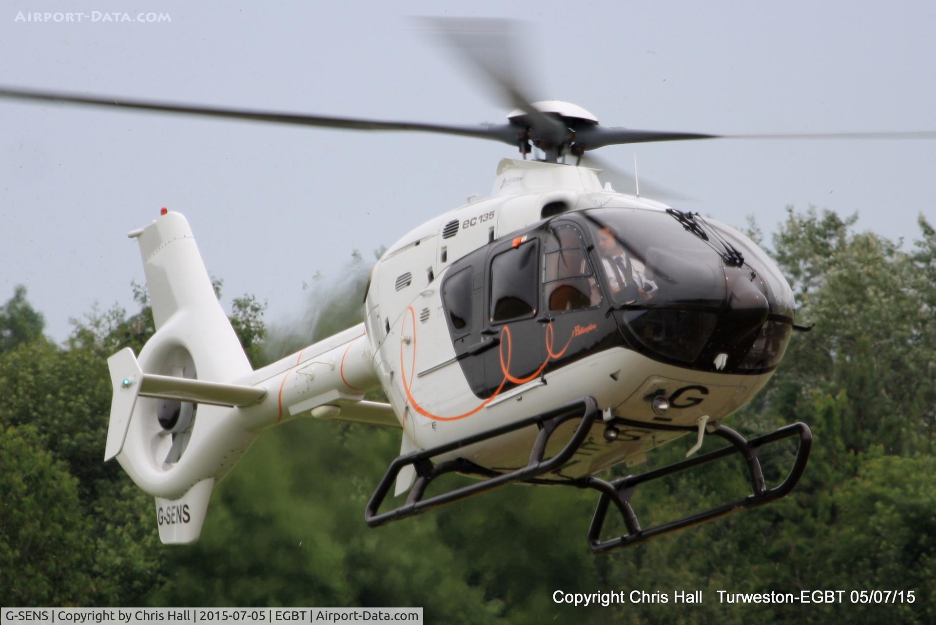 G-SENS, 2009 Eurocopter EC-135T-2+ C/N 0833, ferrying race fans to the British F1 Grand Prix at Silverstone