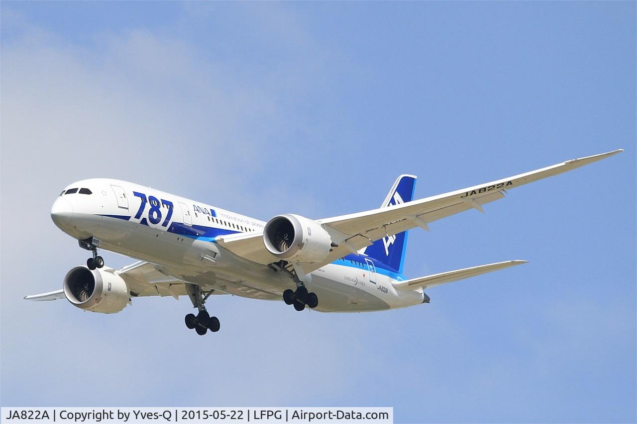 JA822A, 2013 Boeing 787-8 Dreamliner C/N 34512, Boeing 787-8 Dreamliner, Short approach rwy 27R, Roissy Charles De Gaulle Airport (LFPG-CDG)