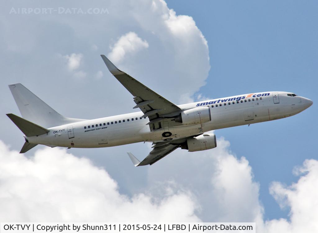 OK-TVY, 2007 Boeing 737-8Q8 C/N 30724, Climbing after take off...