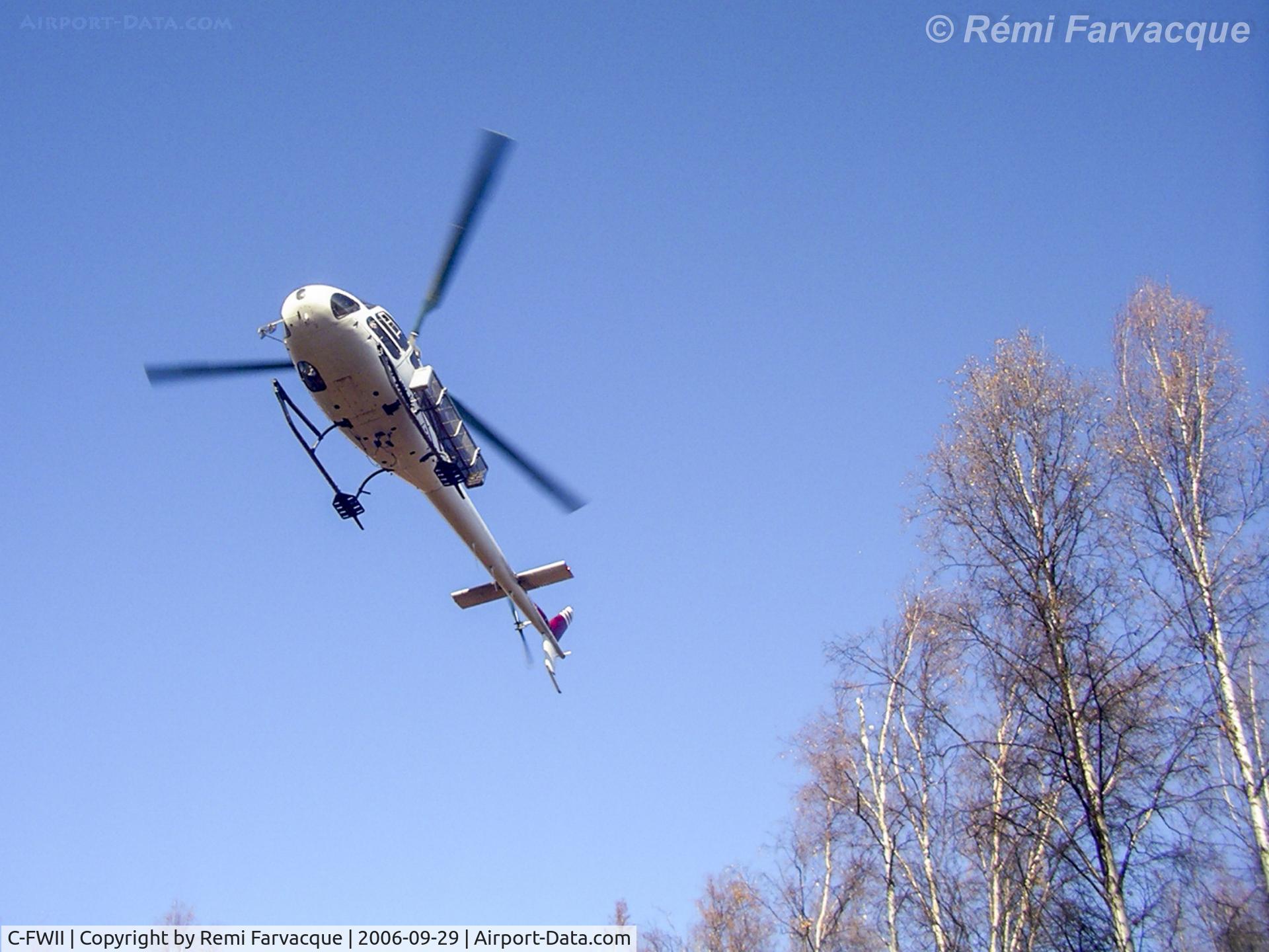 C-FWII, 1984 Aerospatiale AS-350BA Ecureuil C/N 1746, Working north of Fort St John.