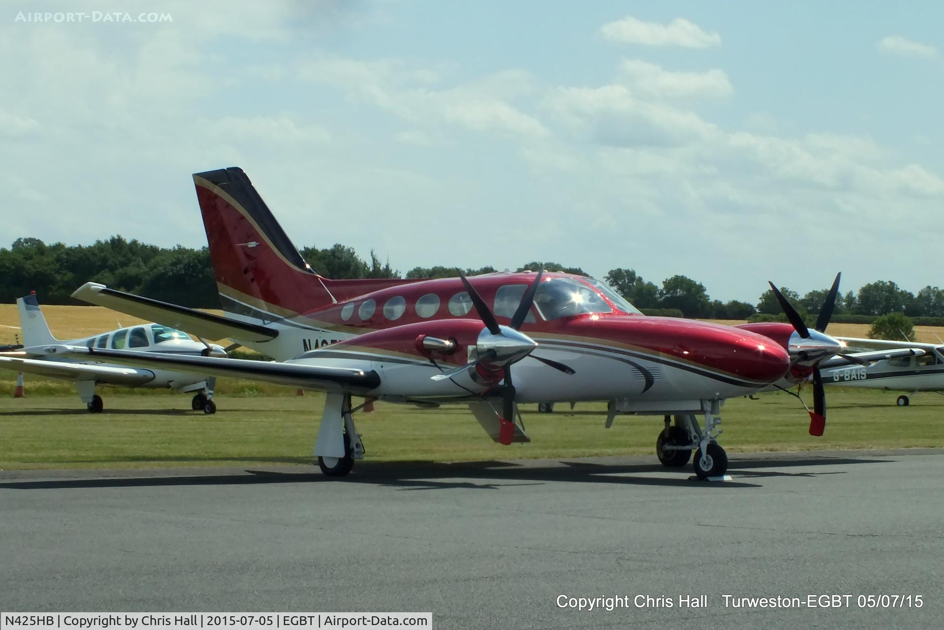 N425HB, 1981 Cessna 425 C/N 425-0073, at Turweston