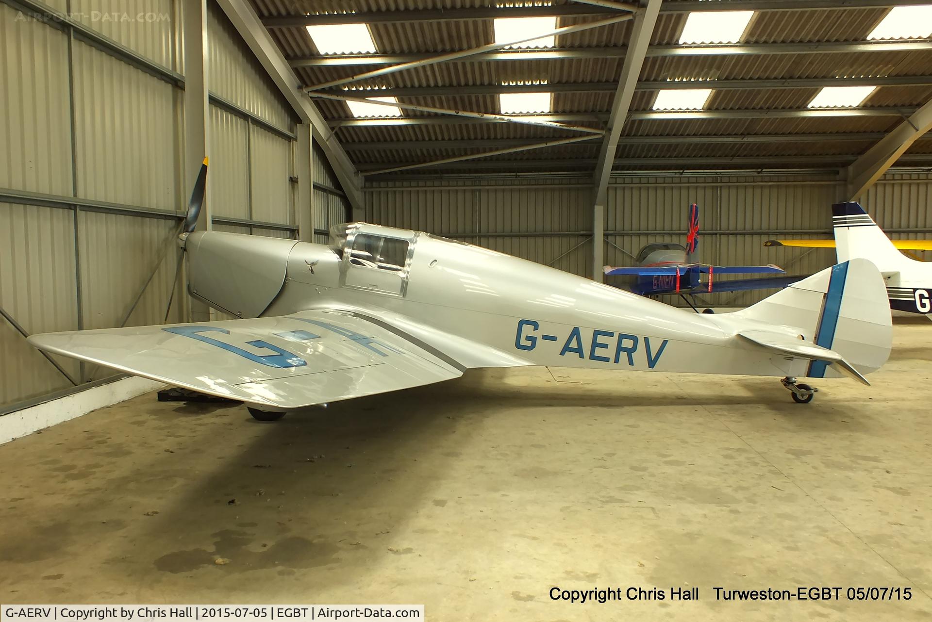 G-AERV, 1936 Miles M11A Whitney Straight C/N 307, at Turweston