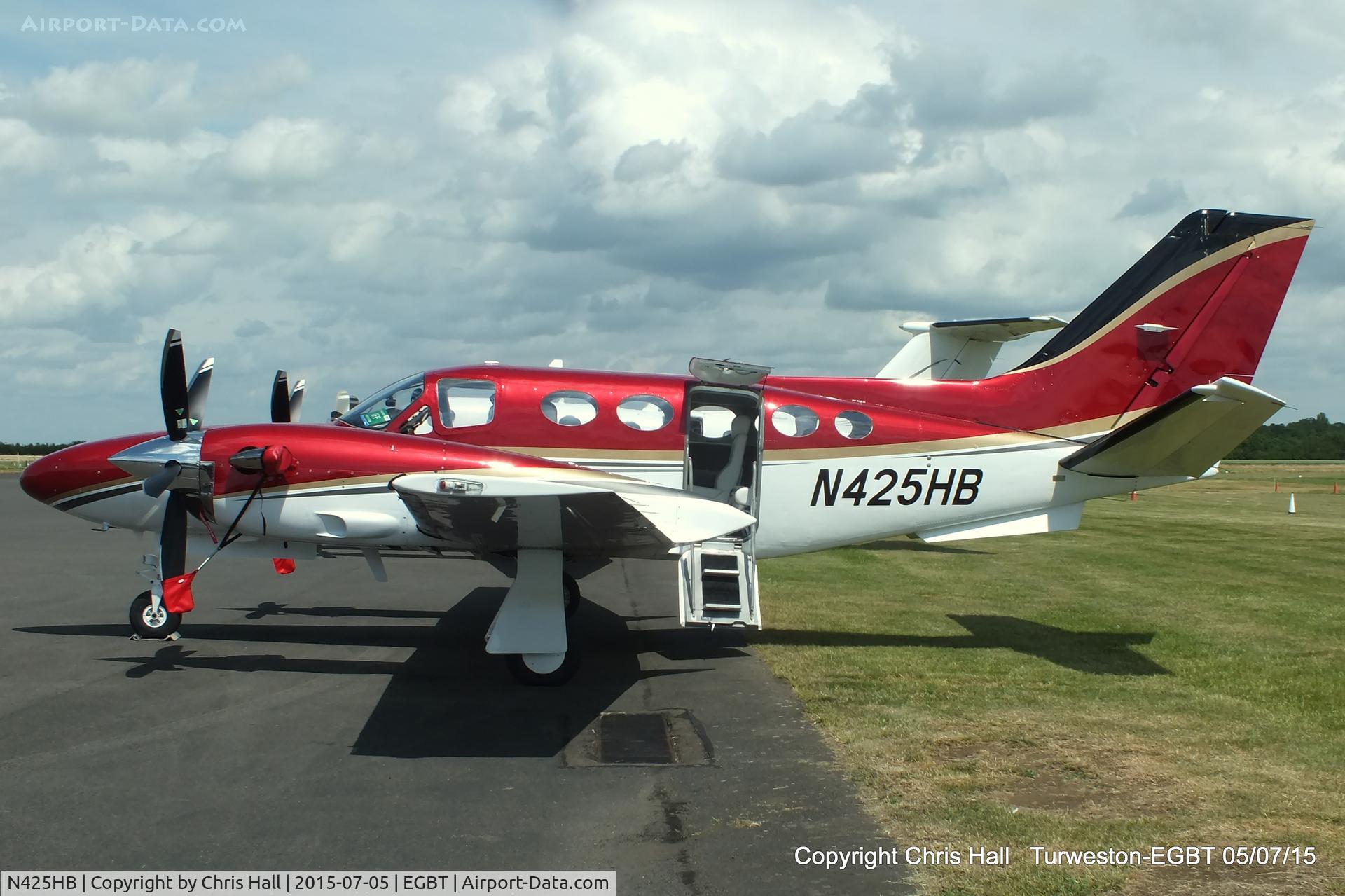 N425HB, 1981 Cessna 425 C/N 425-0073, at Turweston