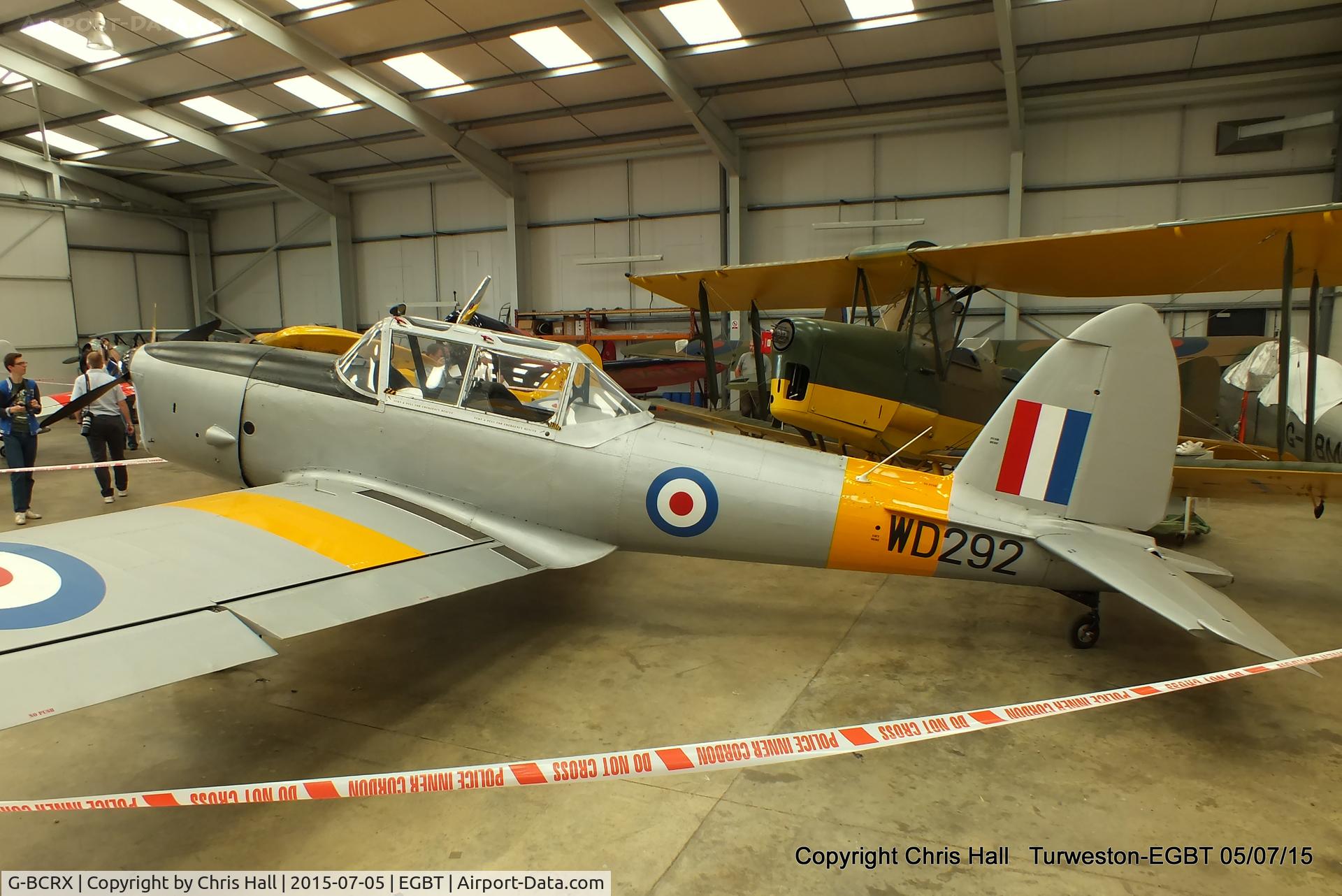 G-BCRX, 1950 De Havilland DHC-1 Chipmunk T.10 C/N C1/0232, at Turweston