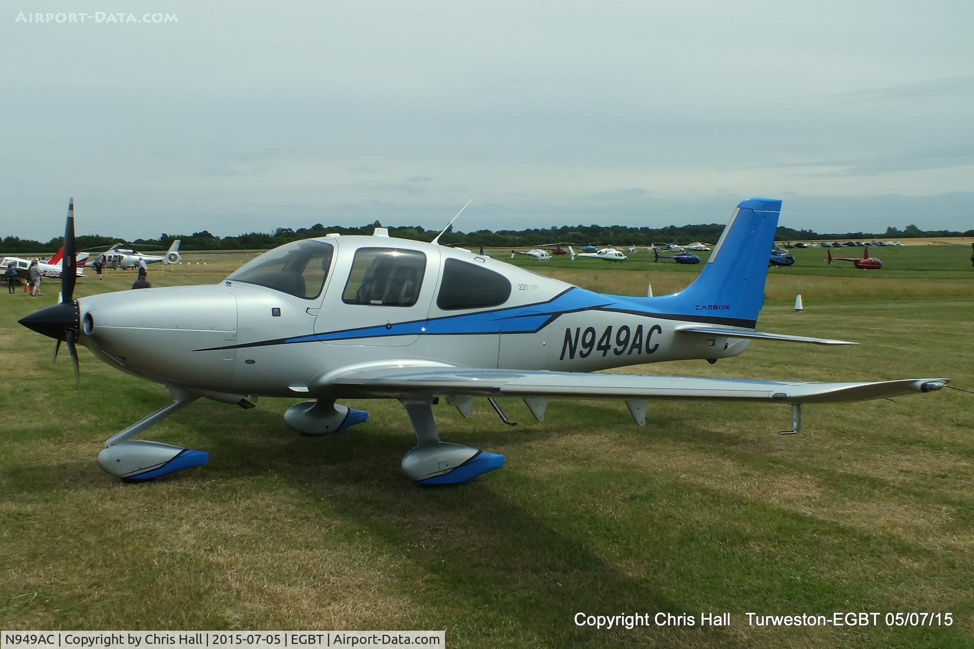 N949AC, 2014 Cirrus SR22T C/N 0833, at Turweston
