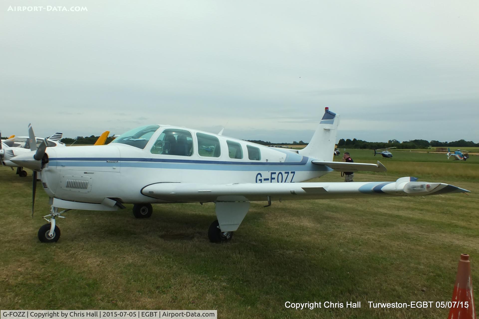 G-FOZZ, 1993 Beech A36 Bonanza 36 C/N E-2788, at Turweston