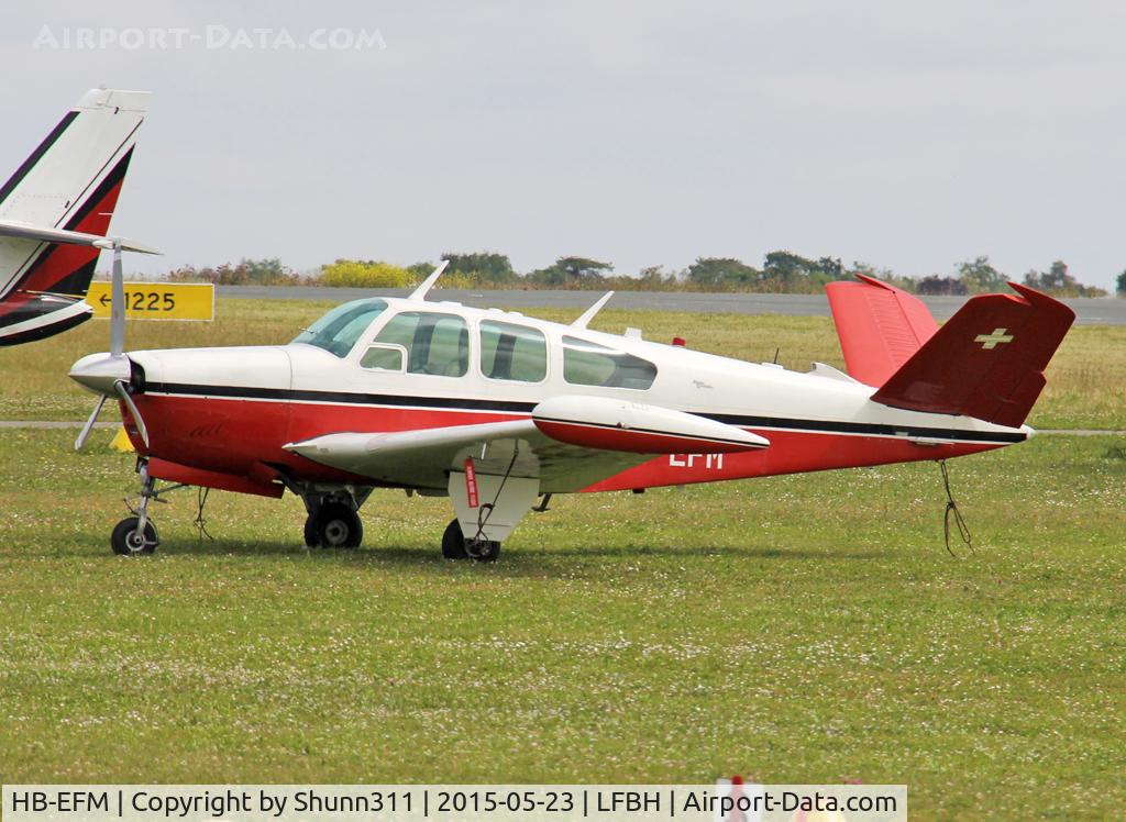 HB-EFM, 1967 Beech V35 Bonanza Bonanza C/N D-8414, Parked on the grass...