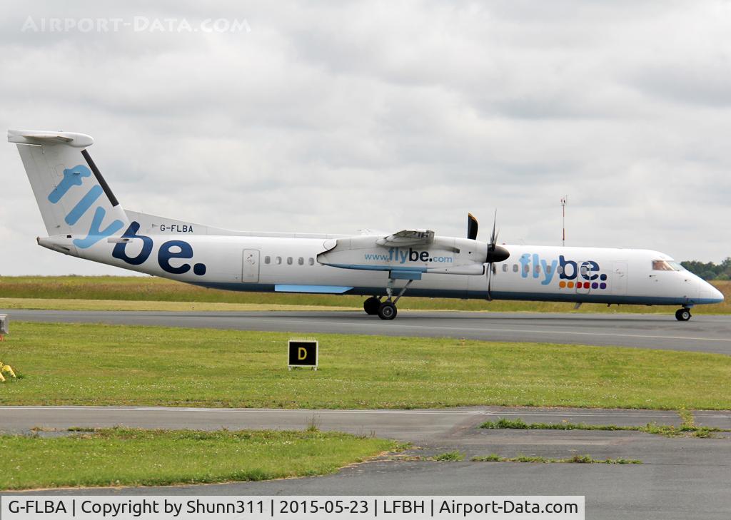 G-FLBA, 2009 De Havilland Canada DHC-8-402Q Dash 8 C/N 4253, Arriving from flight...