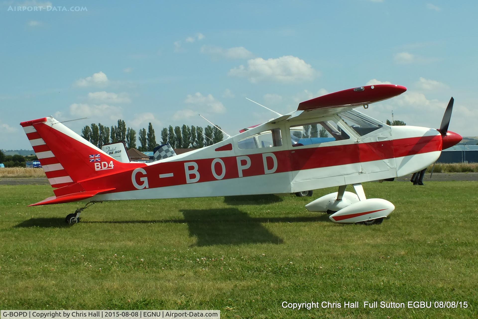 G-BOPD, 1974 Bede BD-4 C/N 632, at the Vale of York LAA strut flyin, Full Sutton