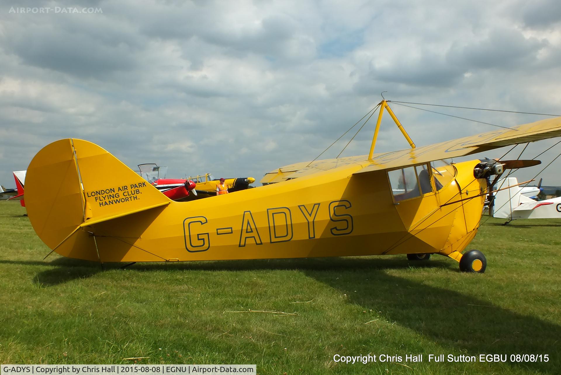 G-ADYS, 1935 Aeronca C-3 C/N A-600, at the Vale of York LAA strut flyin, Full Sutton