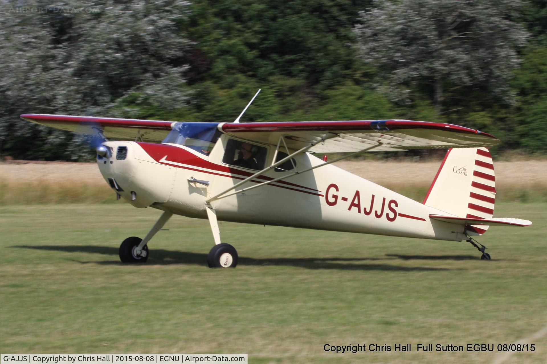 G-AJJS, 1947 Cessna 120 C/N 13047, at the Vale of York LAA strut flyin, Full Sutton