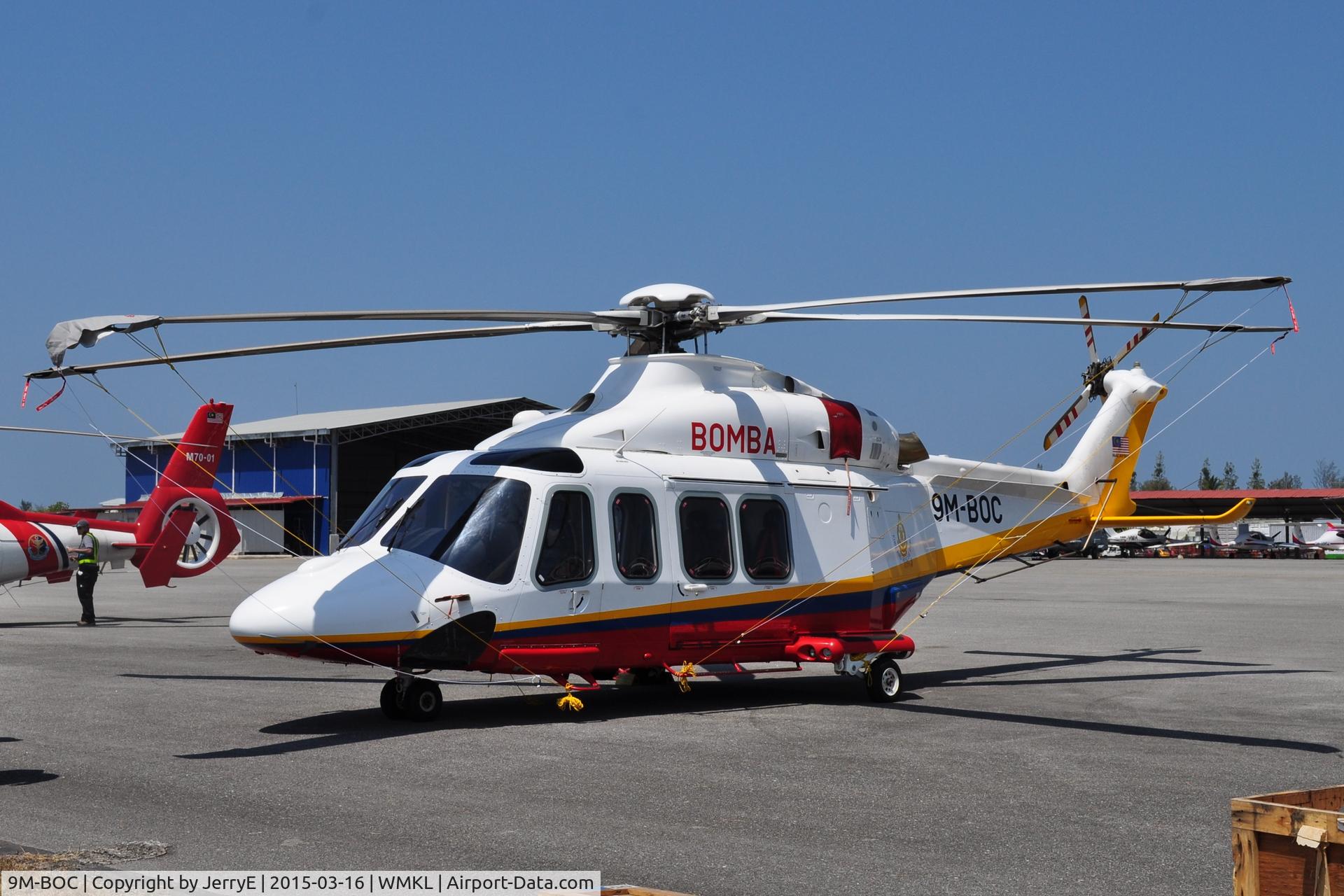 9M-BOC, AgustaWestland AW-139 C/N 31289, AW-139 of Malaysian Fire and Rescue Dept., taken 16 Mar 2015.