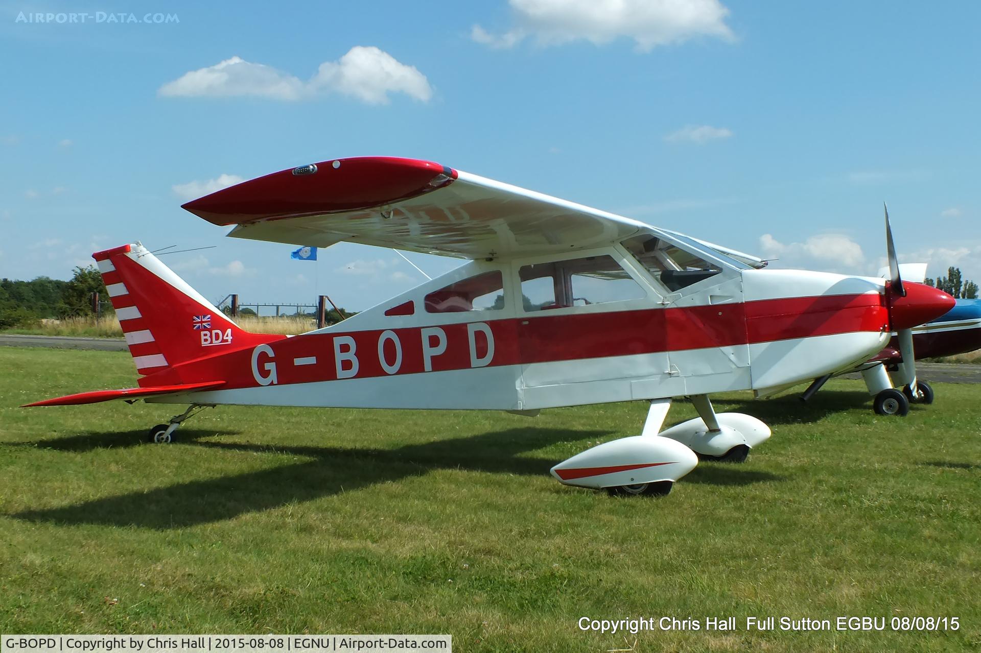 G-BOPD, 1974 Bede BD-4 C/N 632, at the Vale of York LAA strut flyin, Full Sutton