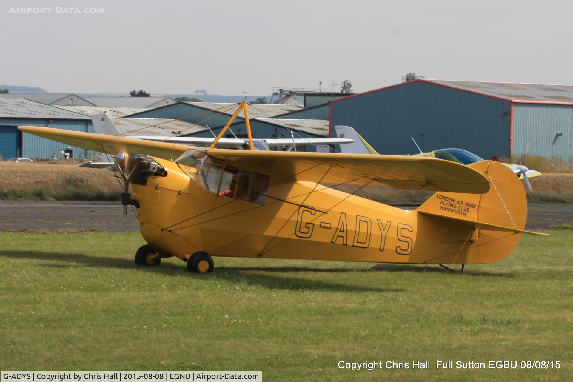 G-ADYS, 1935 Aeronca C-3 C/N A-600, at the Vale of York LAA strut flyin, Full Sutton