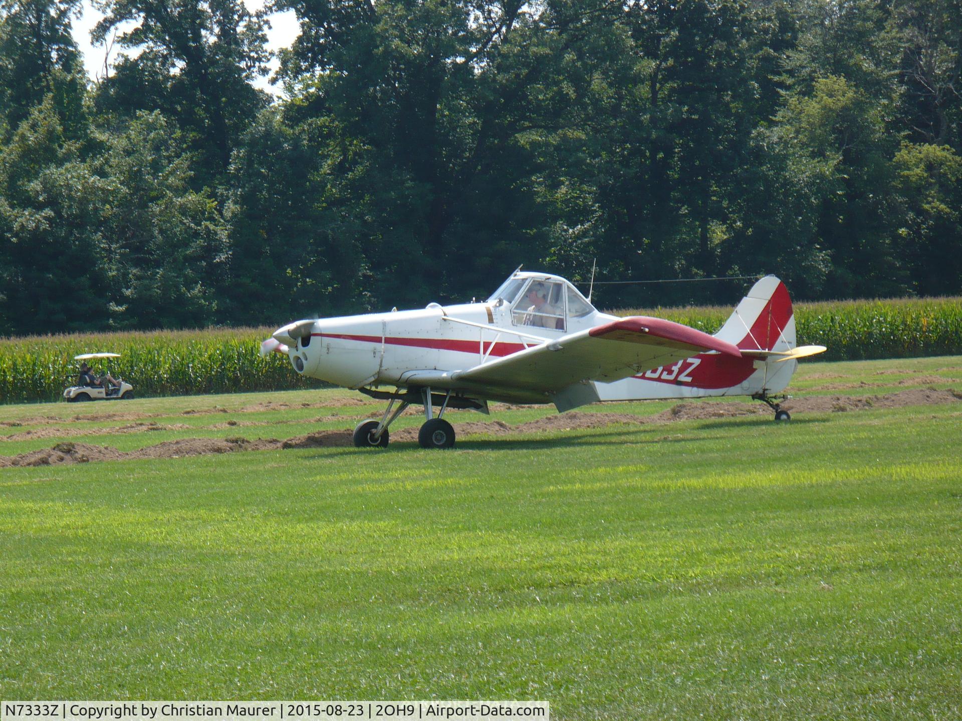 N7333Z, 1965 Piper PA-25-235 Pawnee C/N 25-3281, Piper Pawnee B At Caesar Creek after a glider tow