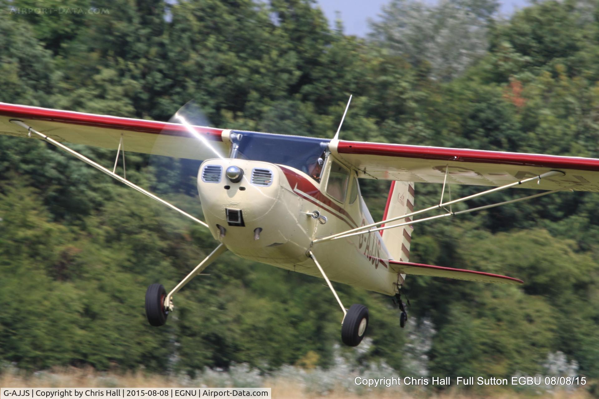 G-AJJS, 1947 Cessna 120 C/N 13047, at the Vale of York LAA strut flyin, Full Sutton