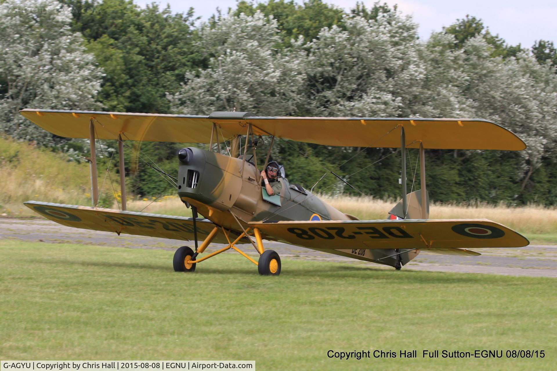 G-AGYU, 1946 De Havilland DH-82A Tiger Moth II C/N 85265, at the Vale of York LAA strut flyin, Full Sutton