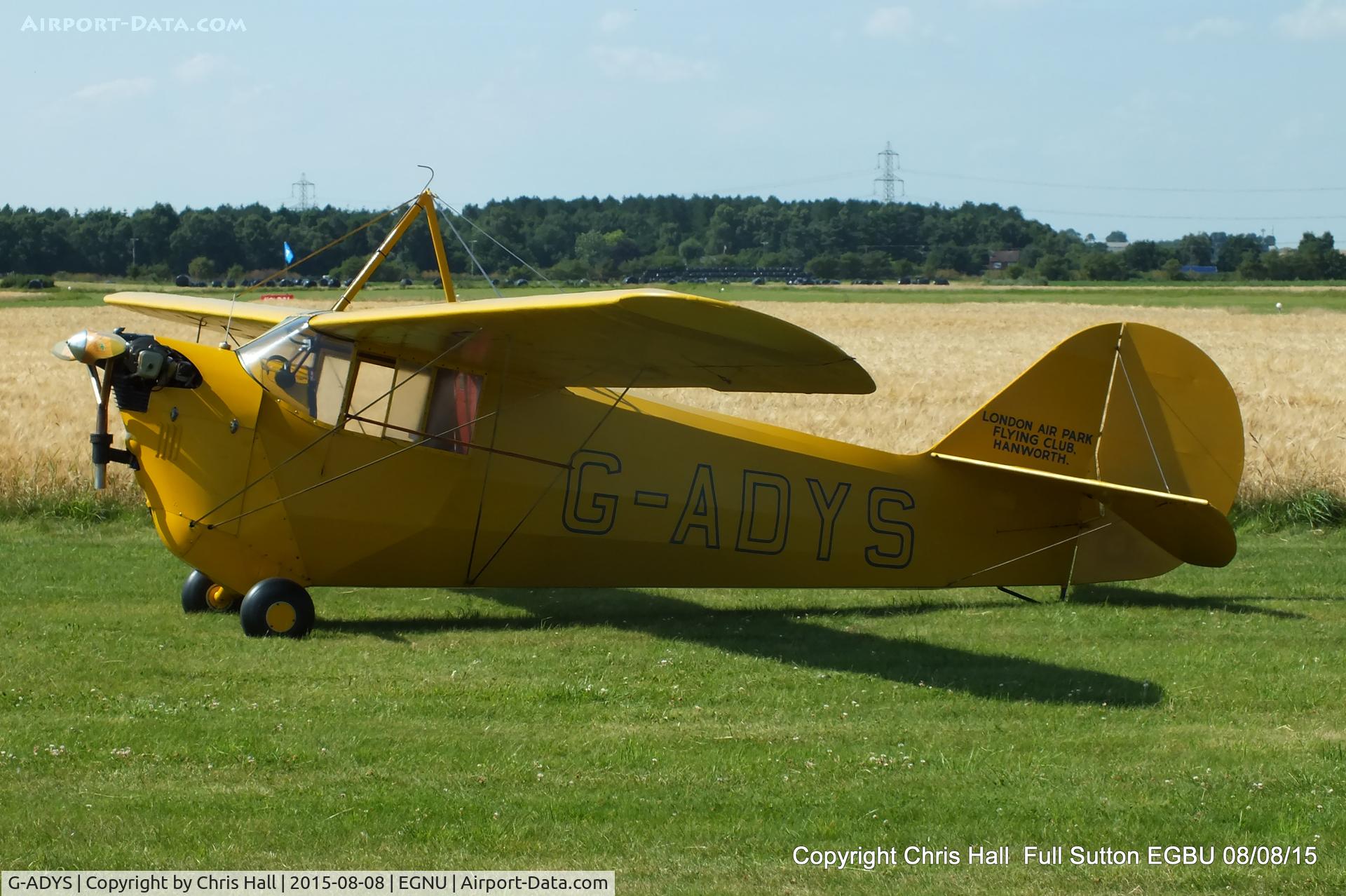 G-ADYS, 1935 Aeronca C-3 C/N A-600, at the Vale of York LAA strut flyin, Full Sutton