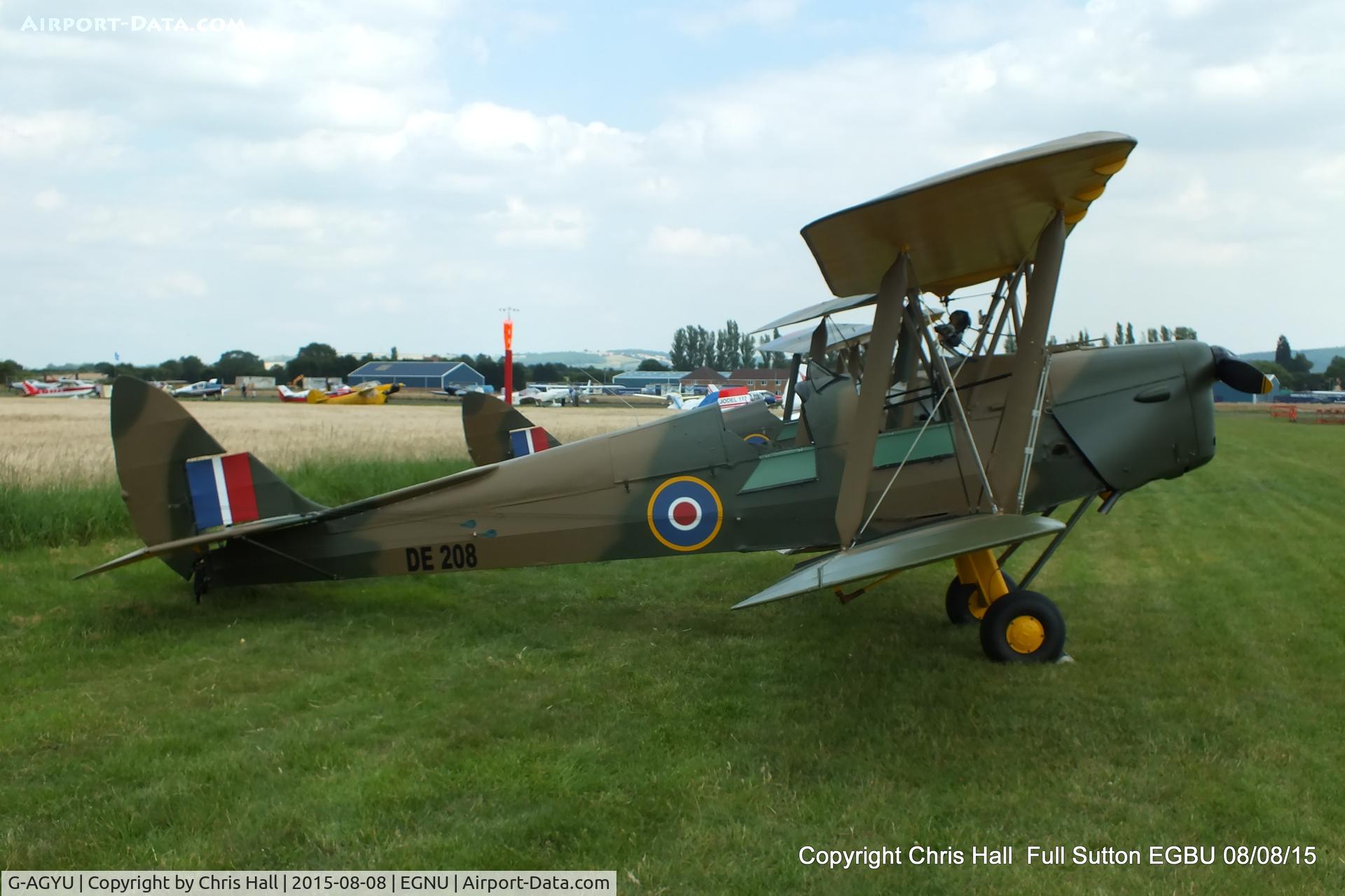 G-AGYU, 1946 De Havilland DH-82A Tiger Moth II C/N 85265, at the Vale of York LAA strut flyin, Full Sutton