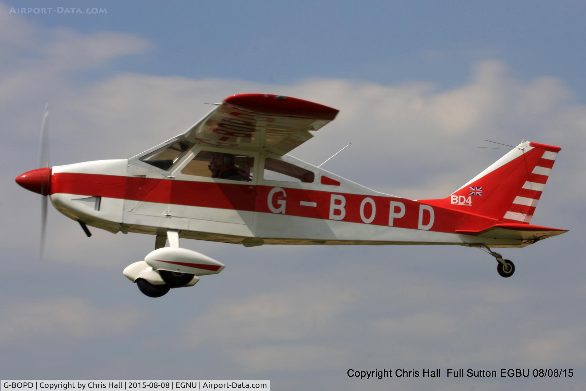 G-BOPD, 1974 Bede BD-4 C/N 632, at the Vale of York LAA strut flyin, Full Sutton