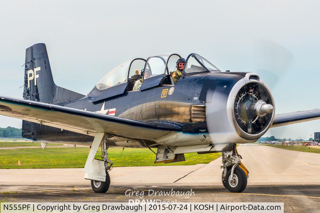 N555PF, 1954 North American T-28B Trojan C/N 200-336 (138265), Two big smiles from the cockpit!