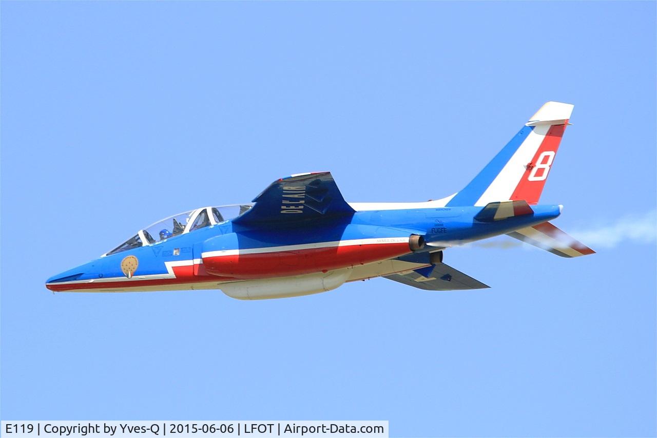 E119, Dassault-Dornier Alpha Jet E C/N E119, Dassault-Dornier Alpha Jet E (F-UGFE), Athos 08 of Patrouille de France 2015, On display, Tours Air Base 705 (LFOT-TUF) Air show 2015