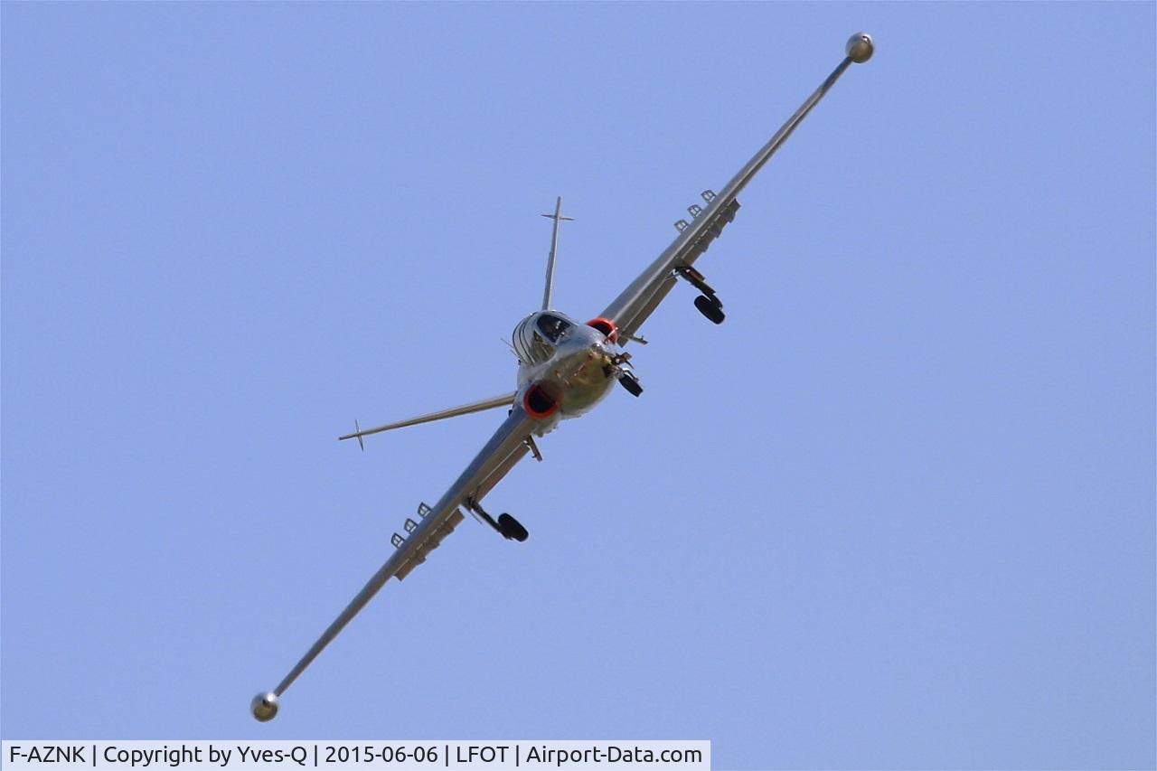 F-AZNK, Fouga CM-170 Magister C/N 217, Fouga CM-170 Magister, Lining up prior landing rwy 02, Tours Air Base 705 (LFOT-TUF) Air show 2015