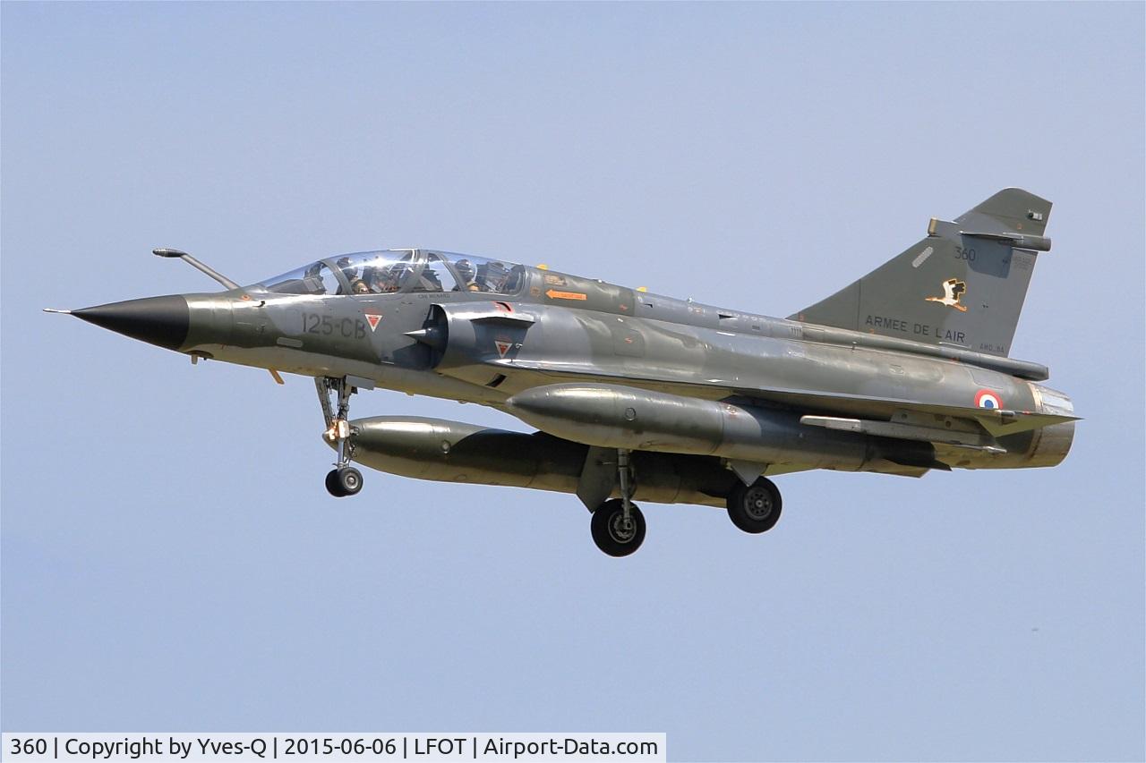 360, Dassault Mirage 2000N C/N 338, Dassault Mirage 2000N (125-CB), On final rwy 02, Tours Air Base 705 (LFOT-TUF) Air show 2015