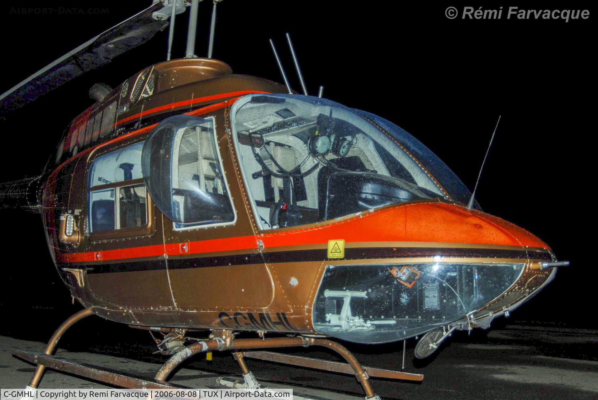 C-GMHL, 1982 Bell 206L-3 LongRanger III C/N 51045, Parked at Tumbler Ridge airport, BC.
