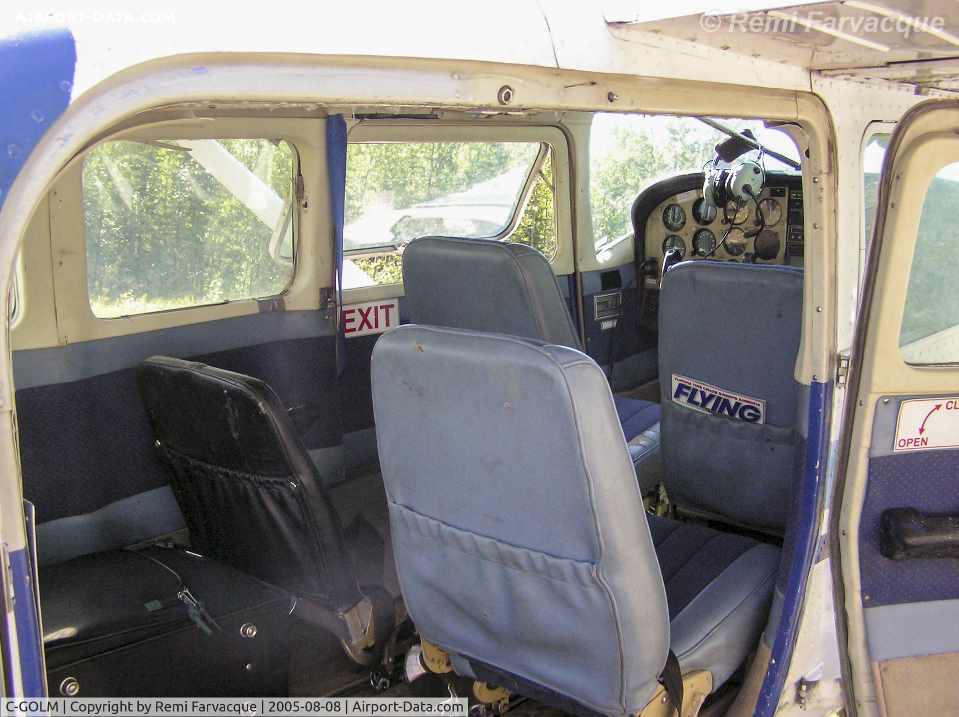 C-GOLM, 1977 Cessna U206G Stationair C/N U206-03864, The inside. At Elissi Lodge, Muskwa River, BC.