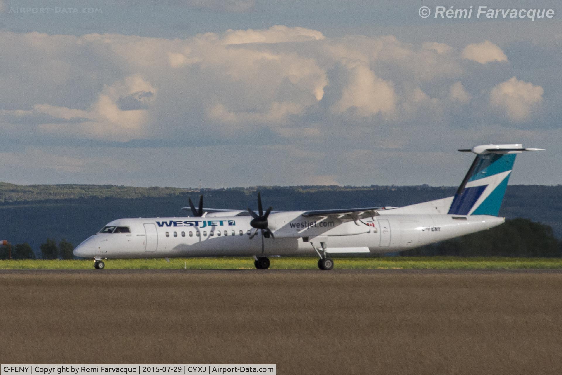 C-FENY, 2013 De Havilland Canada DHC-8-402 Dash 8 C/N 4447, Landing during Fort St John International Airshow.