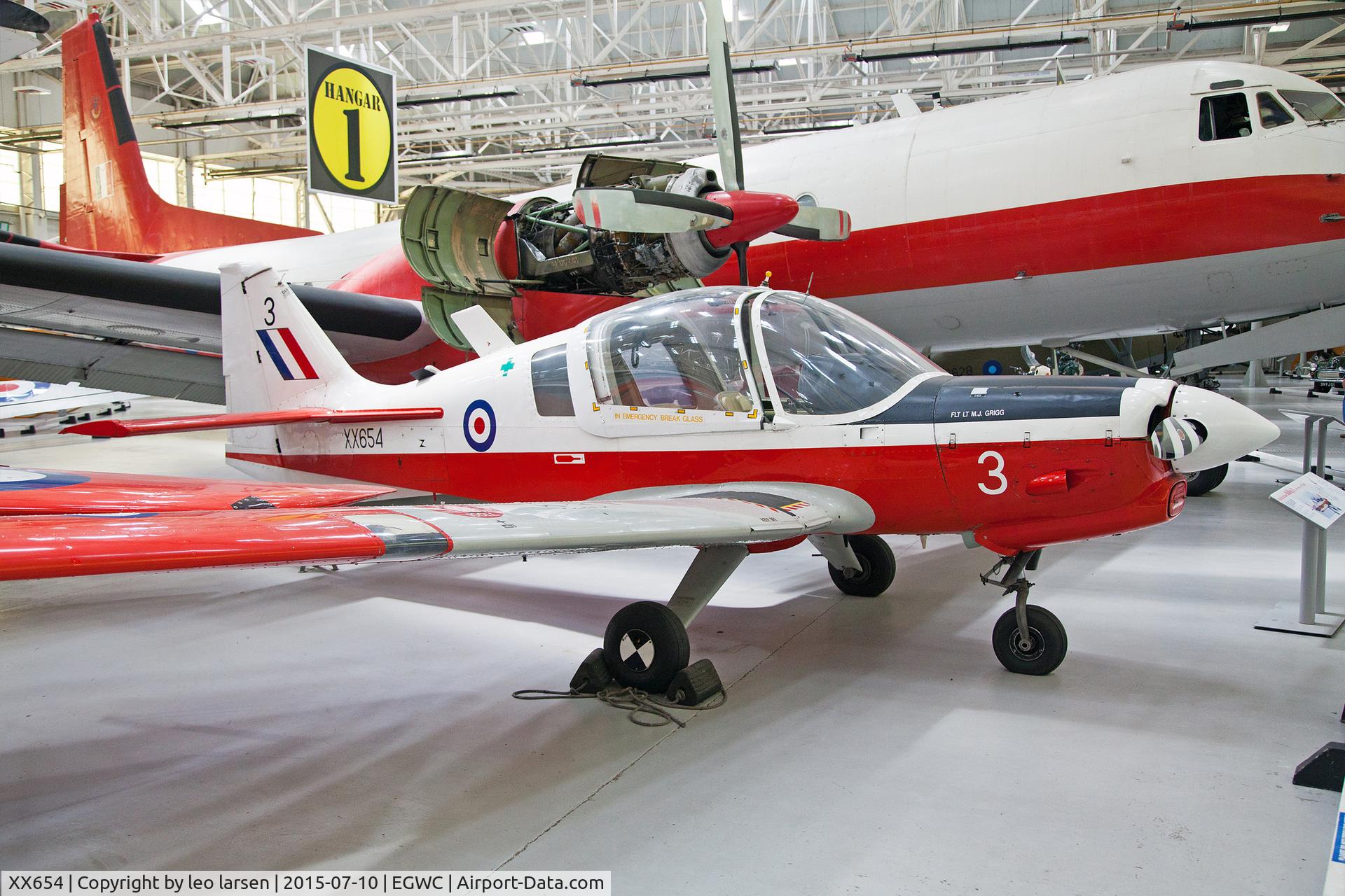XX654, 1974 Scottish Aviation Bulldog T.1 C/N BH.120/312, Cosford RAF Museum 10.7.15