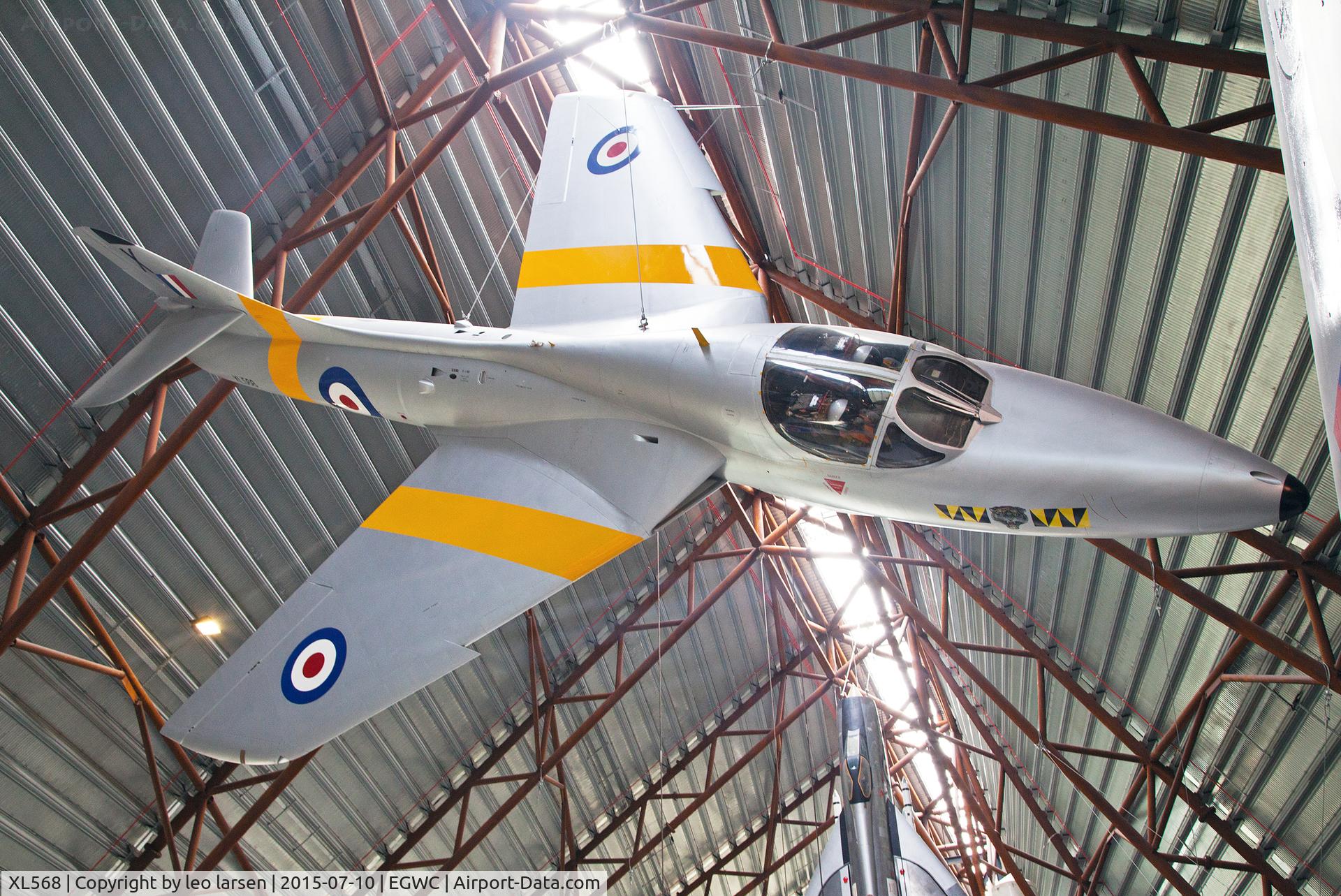 XL568, 1958 Hawker Hunter T.7A C/N 41H-693719, Cosford RAF Museum 10.7.15