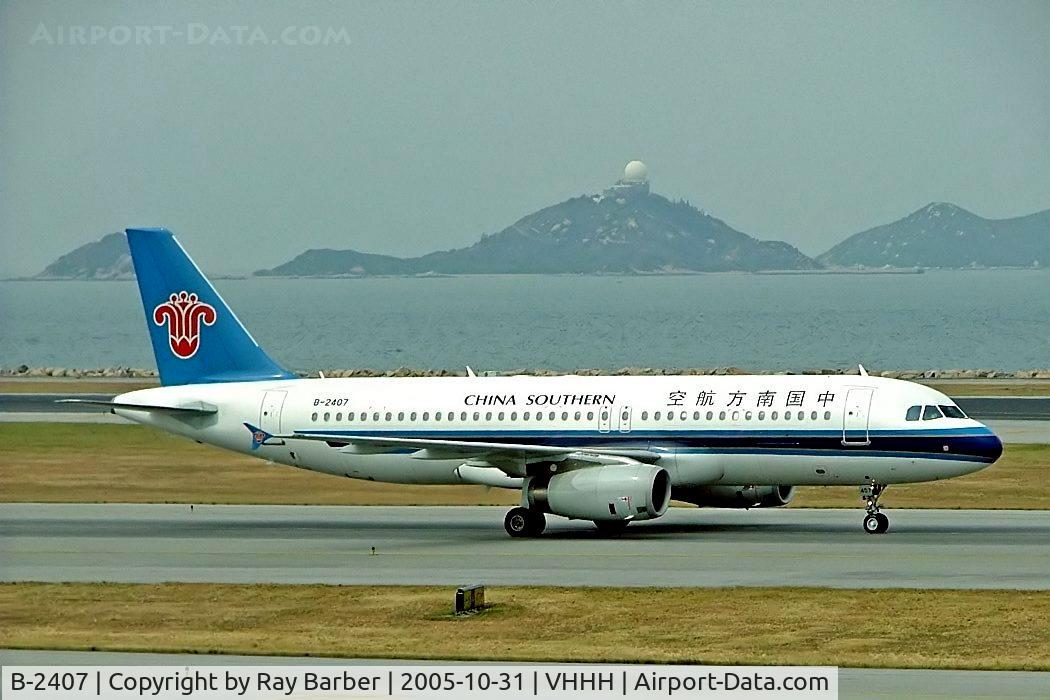 B-2407, 2004 Airbus A320-232 C/N 2334, Airbus A320-232 [2334] (China Southern Airlines) Hong Kong International~B 31/10/2005