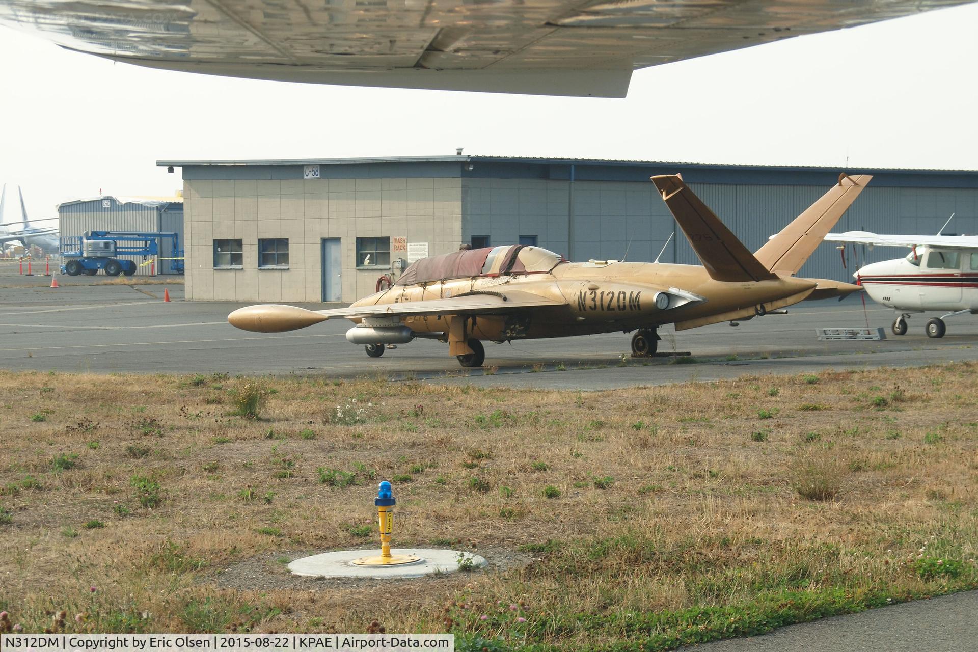 N312DM, 1960 Fouga CM-170 Magister C/N 275, 1960 Fouga sitting at Paine Field