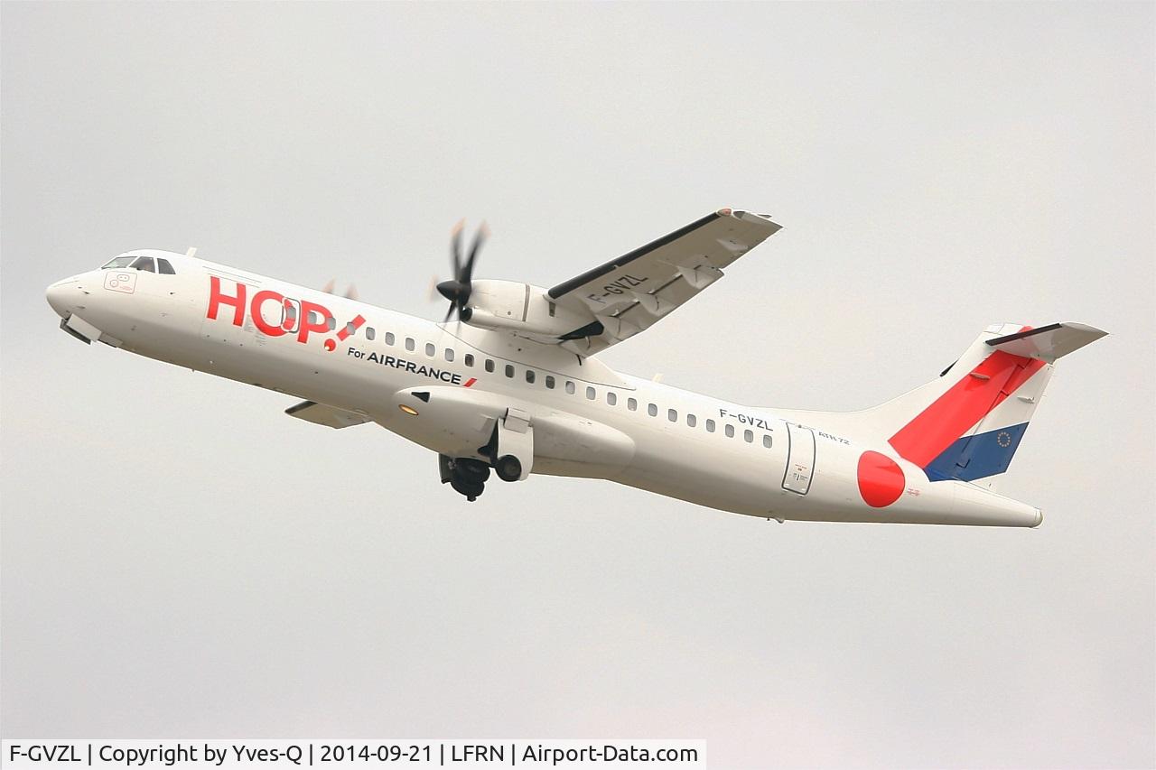 F-GVZL, 1998 ATR 72-212A C/N 553, ATR 72-212A, Take off rwy 28, Rennes-St Jacques airport (LFRN-RNS)