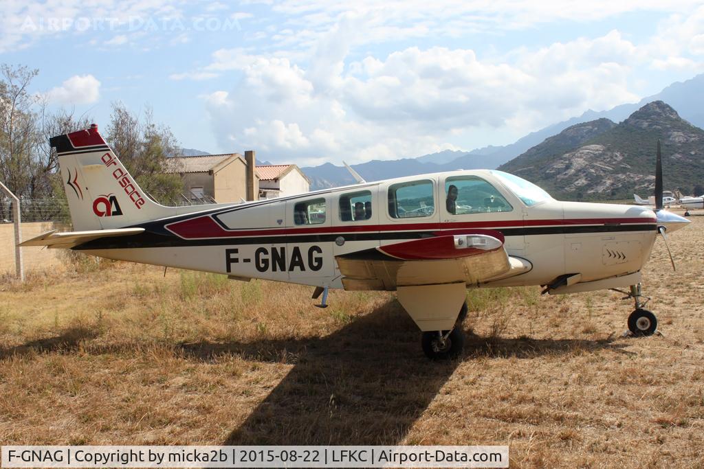 F-GNAG, 1980 Beech A36 Bonanza 36 C/N E-1653, Parked
