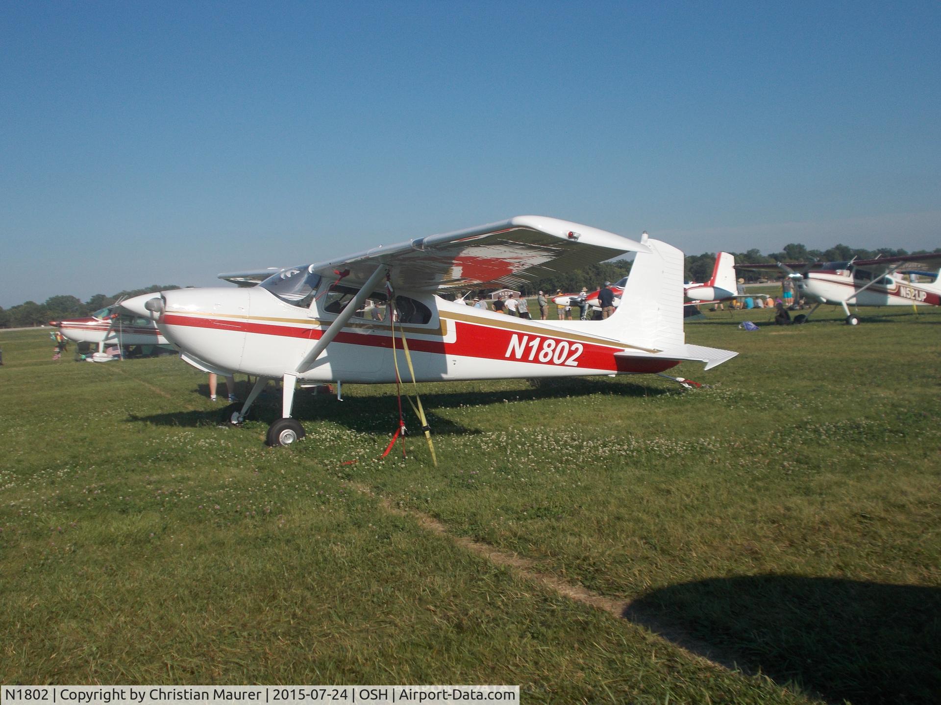 N1802, 1957 Cessna 182A Skylane C/N 34085, Cessna 182A Tail Dragger Conversion at Oshkosh 2015