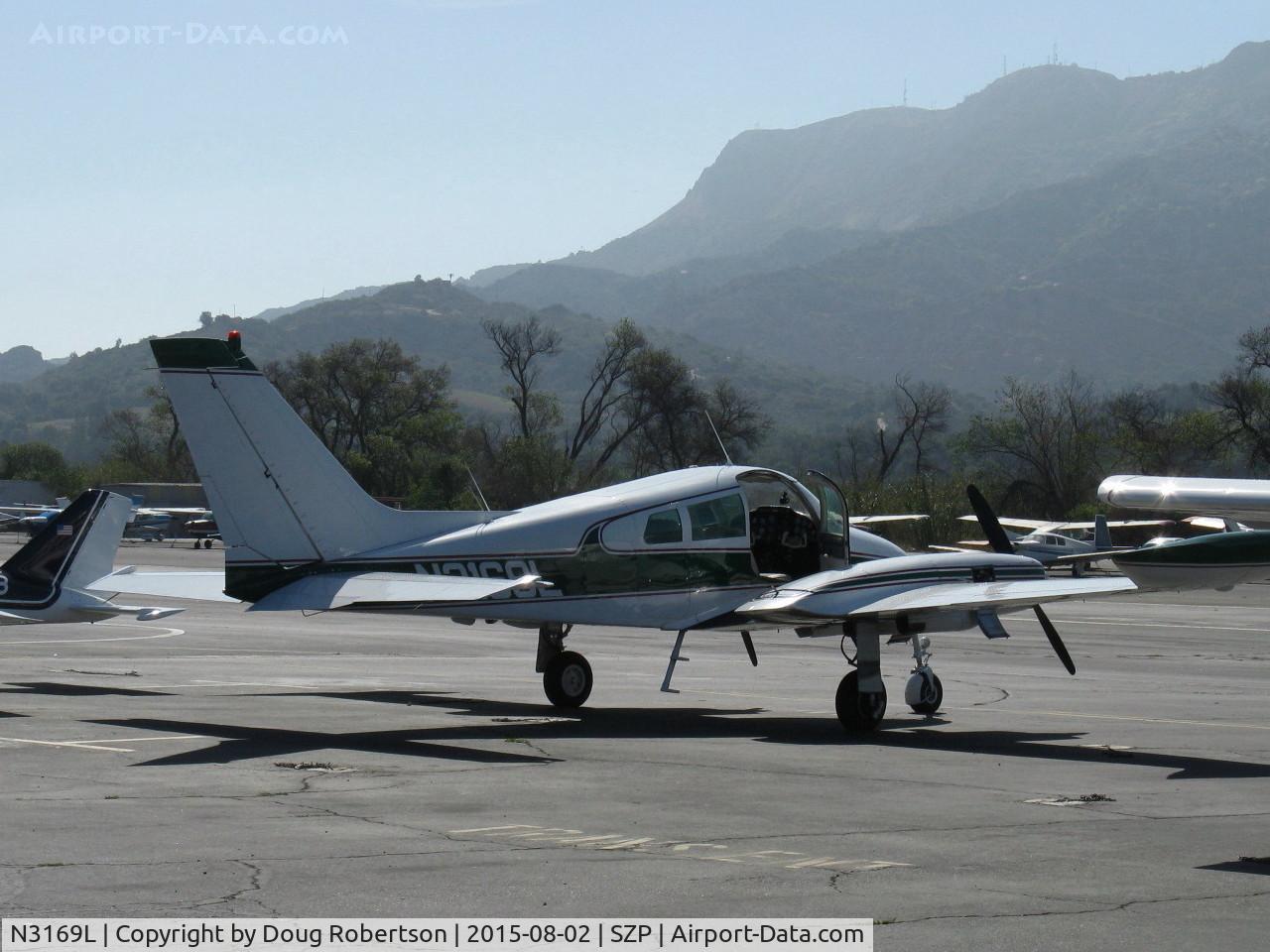 N3169L, 1965 Cessna 310J C/N 310J0169, 1965 Cessna 310J, two Continental IO-470-U 260 Hp each, on transient ramp