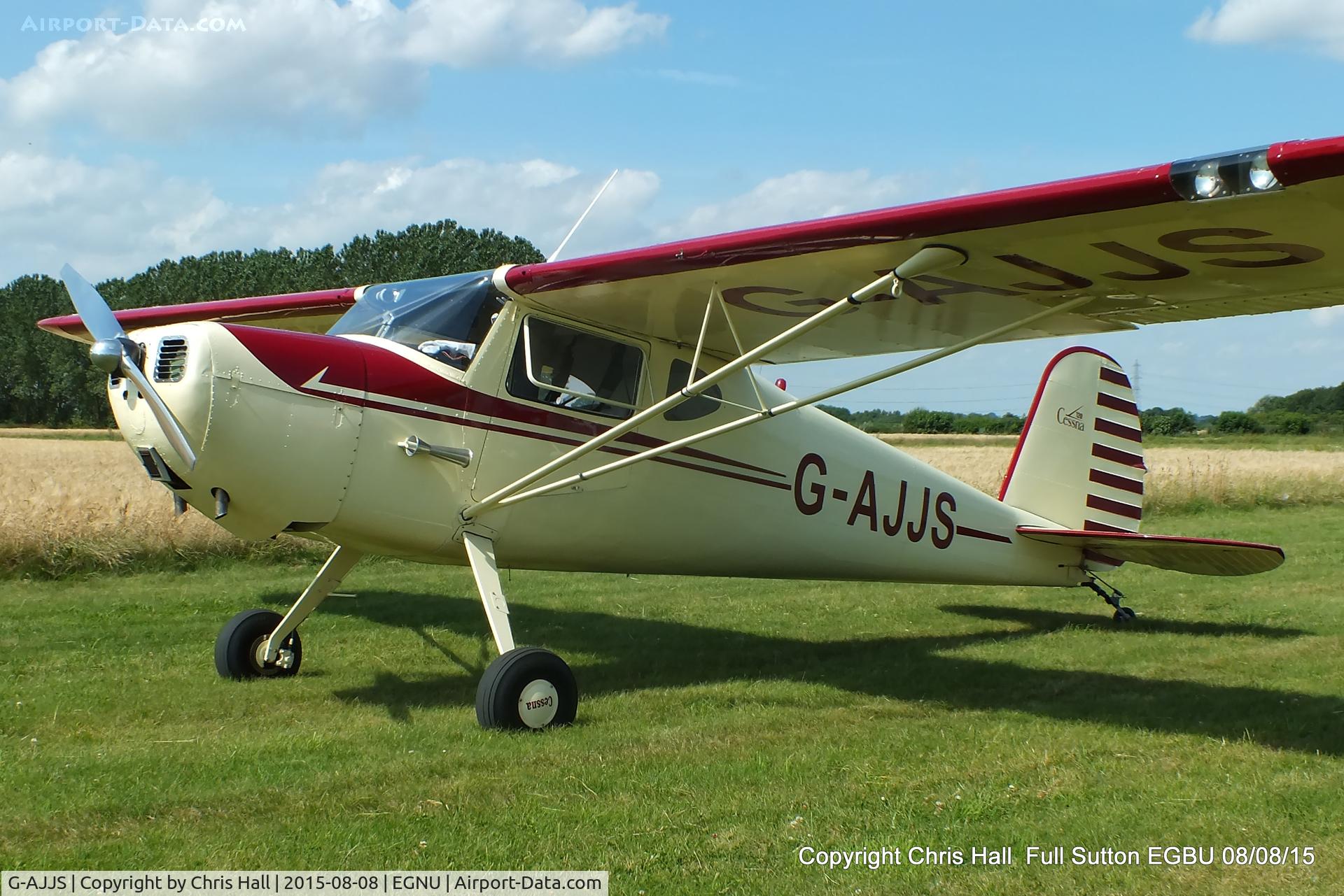 G-AJJS, 1947 Cessna 120 C/N 13047, at the Vale of York LAA strut flyin, Full Sutton